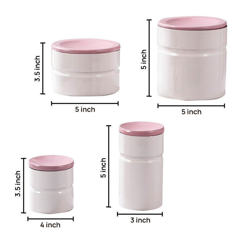 Stainless Steel Jar Set | Multicolour | Set of 4、mySite、camillekostekn