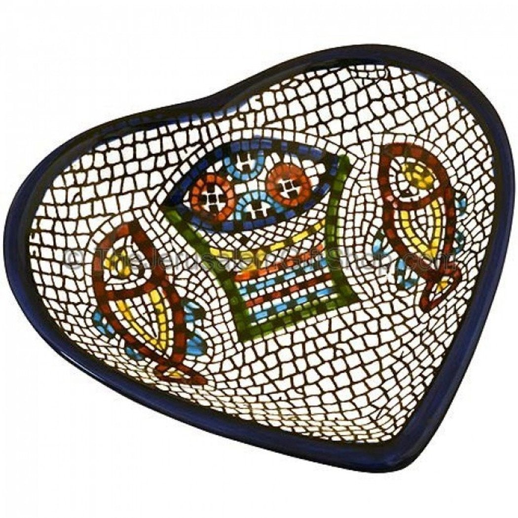  Heart shaped Ceramic Serving Snack Dish (5 Inches) - Asfour Outlet Trademark、mySite、elrpsem3k