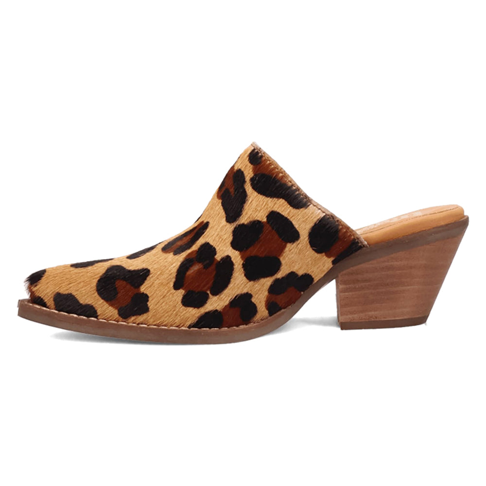 Calico Leopard Round Toe Mule Slip On Boots、mySite、gtrtttuynbv