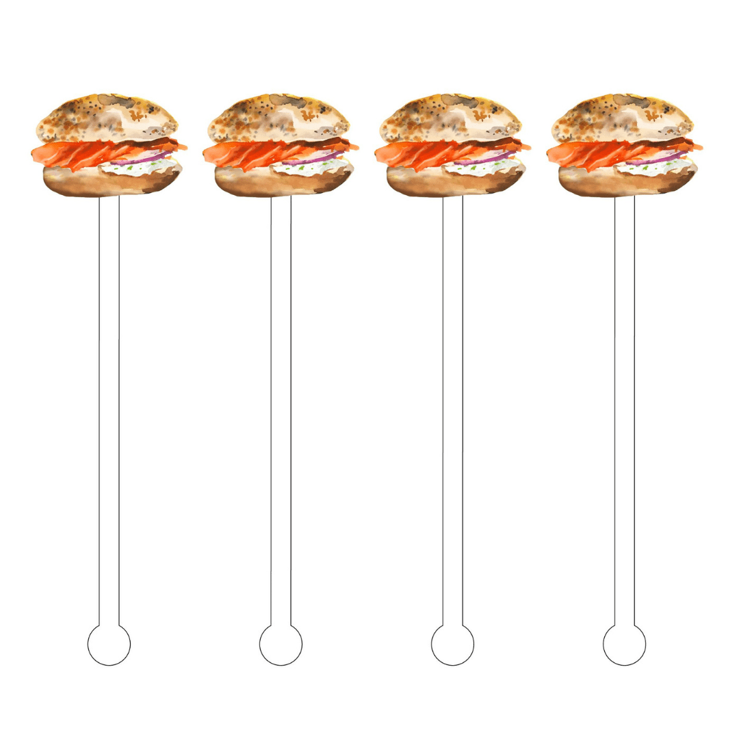 Acrylic Salmon Lox Bagel Stir Sticks、mySite、topwebapps