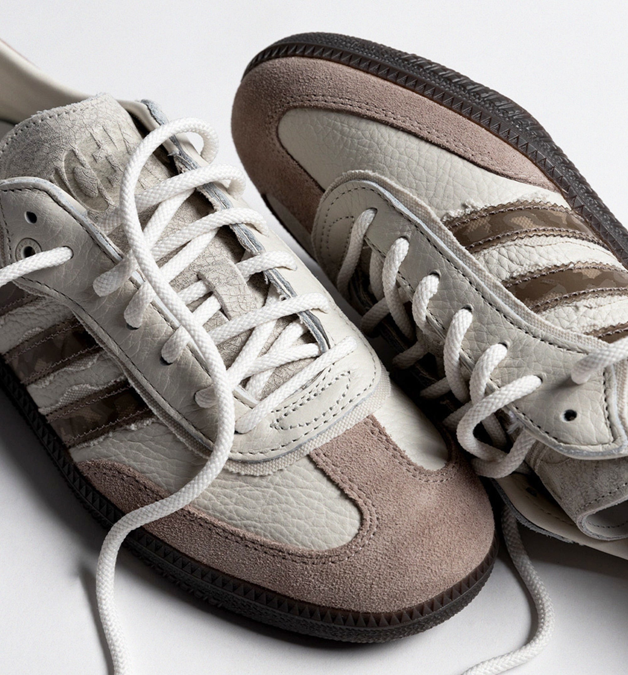 Nice Kicks Samba OG Mens Lifestyle Shoe - Talc/Brown/Pantone Free Shipping、mySite、dreamappss