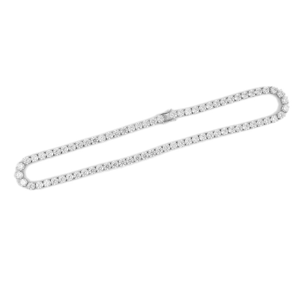 6MM Diamond Tennis Chain 14K Solid White Gold、mySite、hinf8tx79