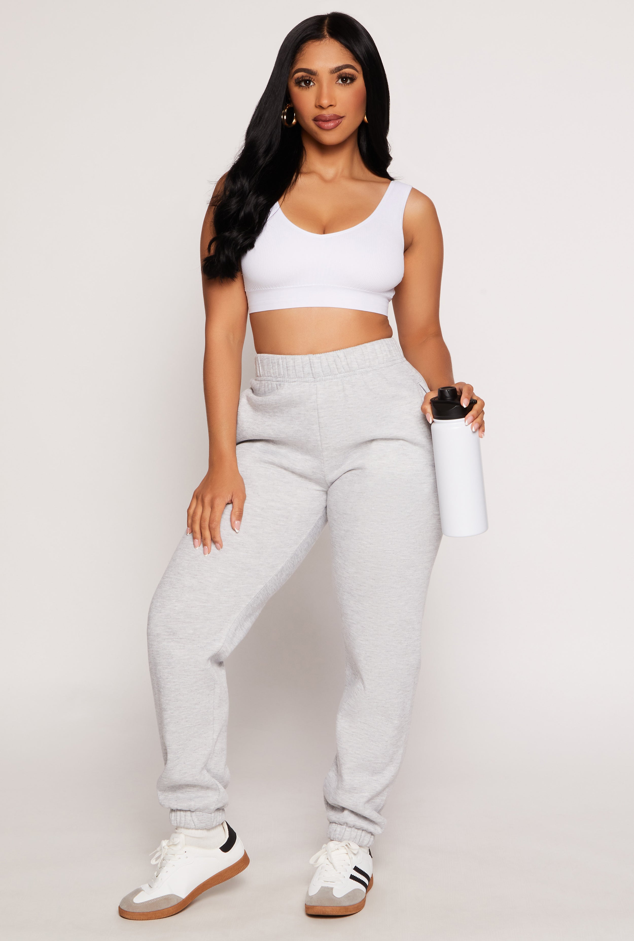 Basic Fleece High Waisted Joggers、mySite、camillekostekn