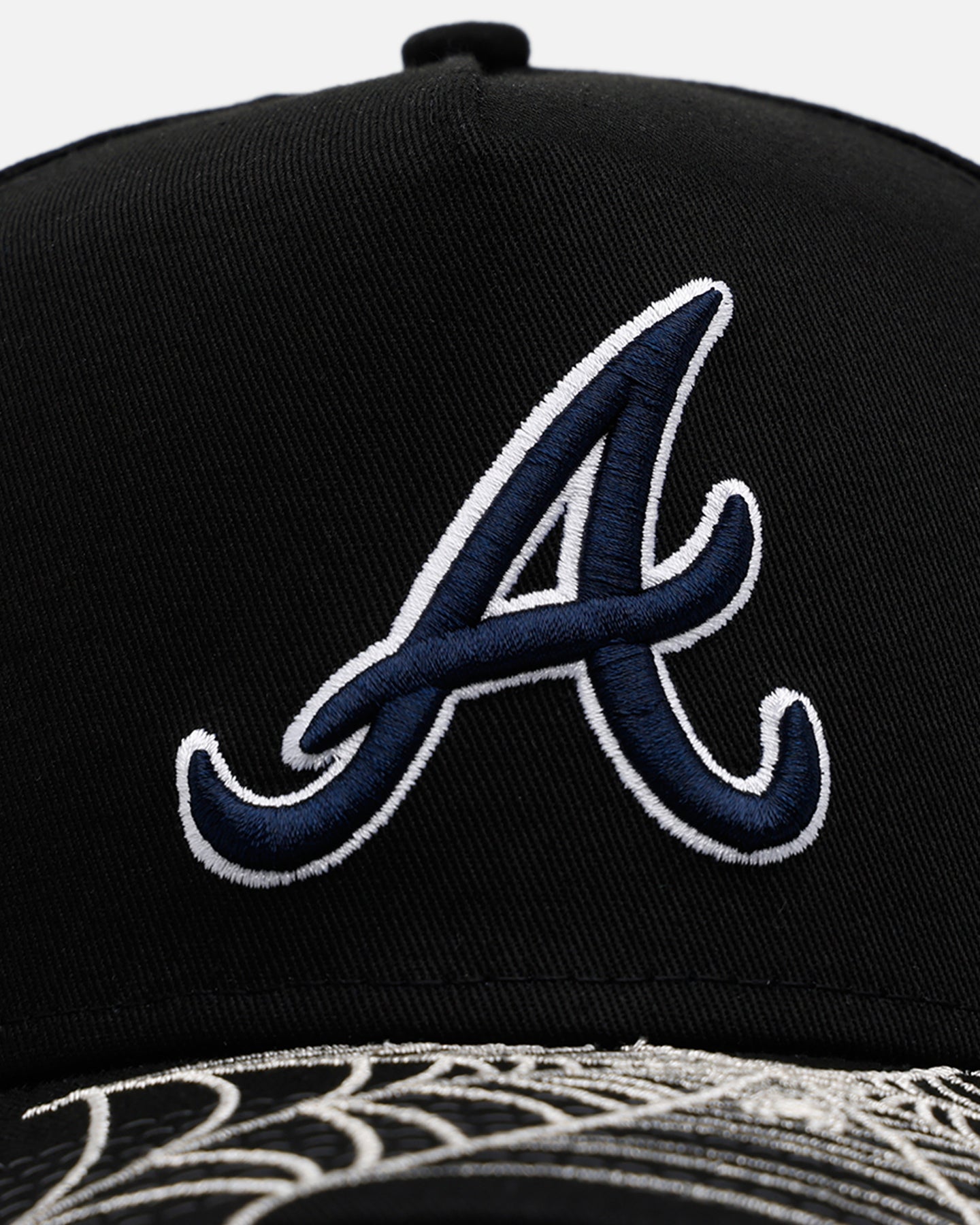 New Era Atlanta Braves 'Spider Web Visor' 9FORTY A-Frame Snapback Black、mySite、zt4zffjzw