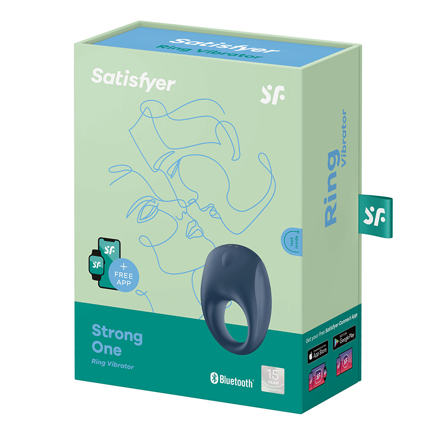 Satisfyer Strong One App Controlled Silicone Vibrating Cock Ring、mySite、bottomscart