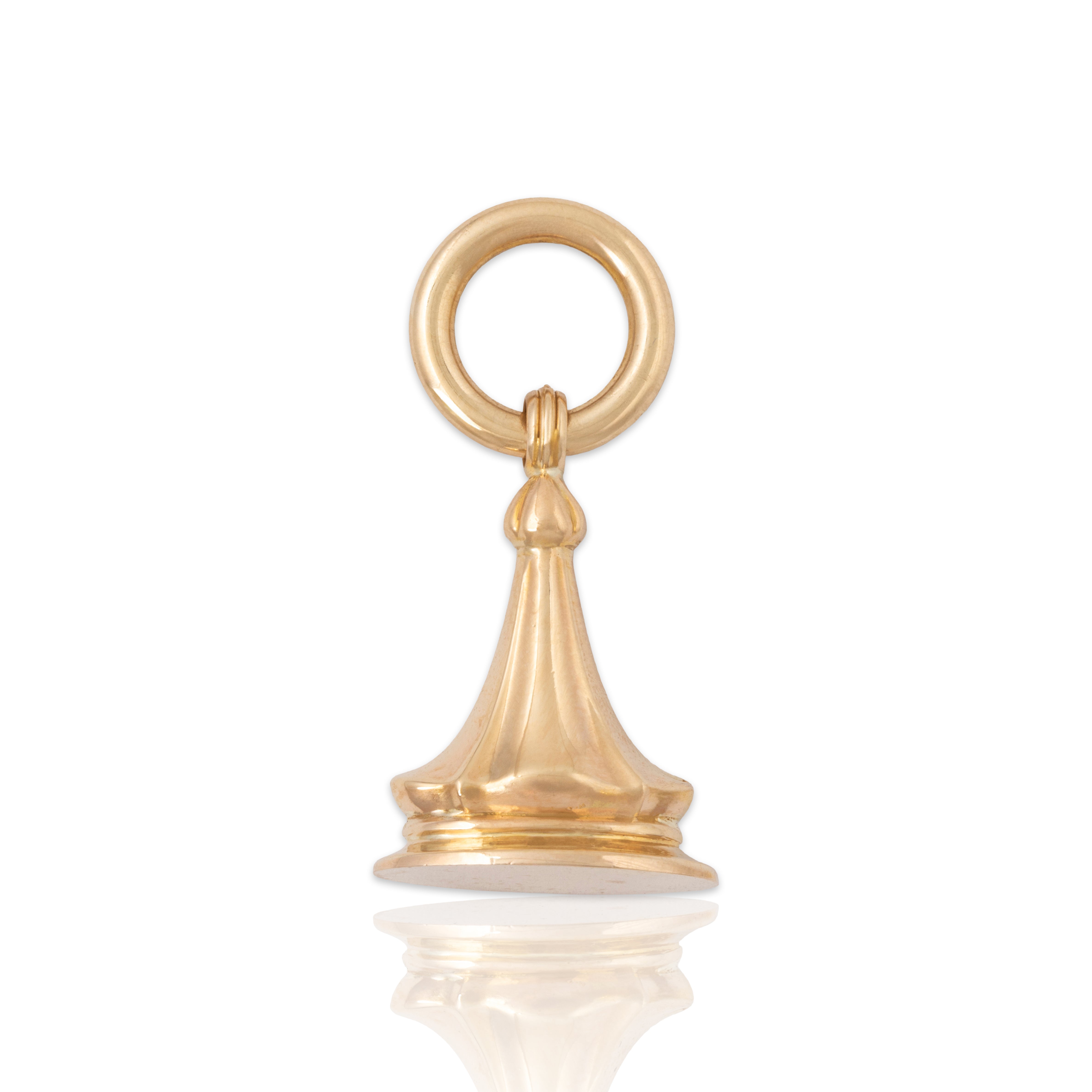 Antique Large Edwardian 10k Yellow Gold Sophisticated Watch Fob Pendant、mySite、hinf8tx79