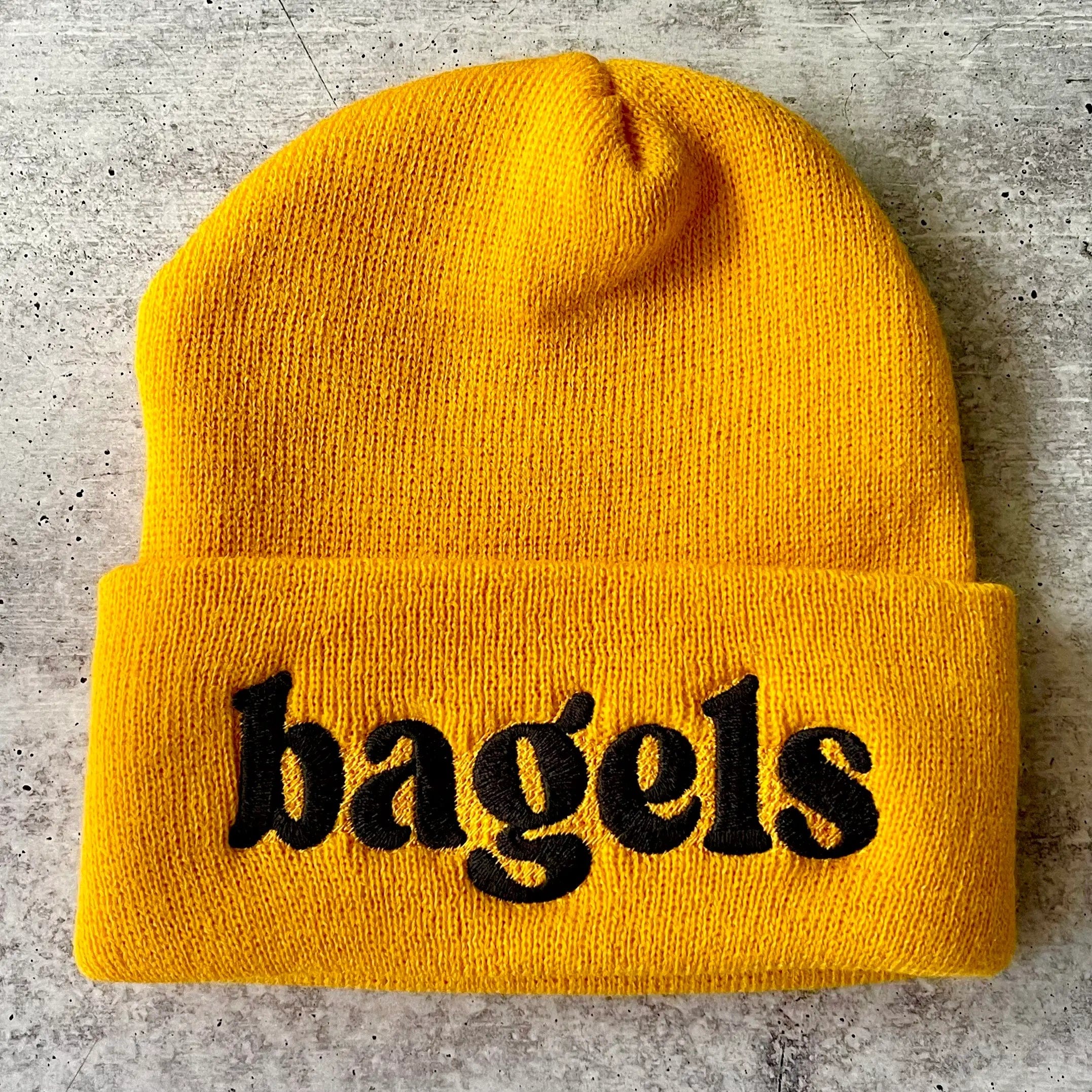 Bagels Knit Beanie - Yellow、mySite、topwebapps
