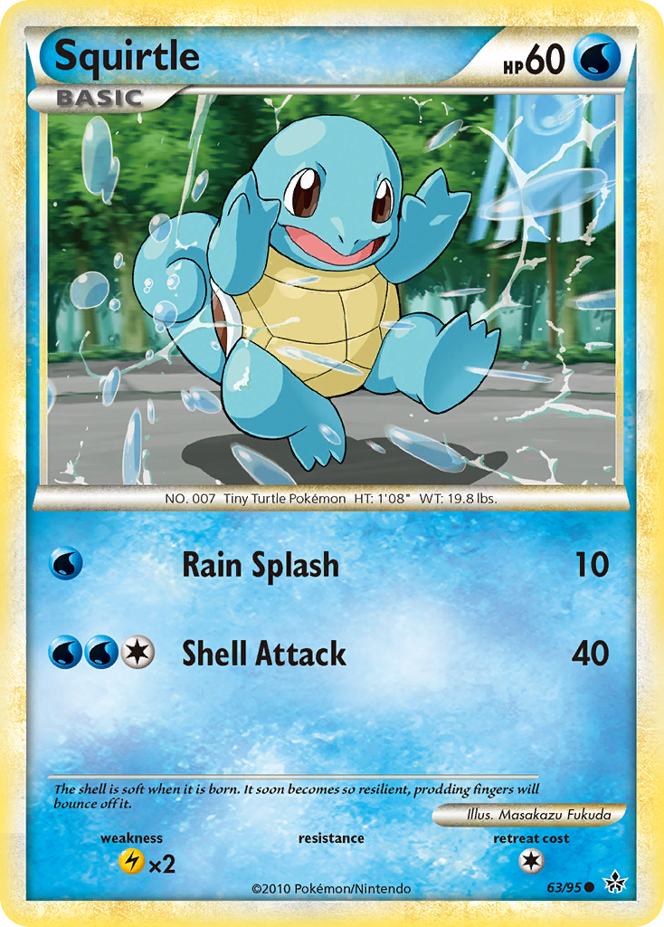 Squirtle (63/95) HeartGold & SoulSilver: Unleashed、mySite、waistdrama