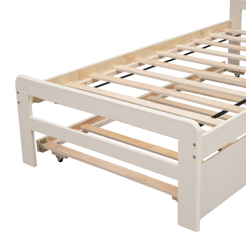 Modern Design Twin Size Platform Bed Frame with 2 Drawers for Grey Color、、xpatfood