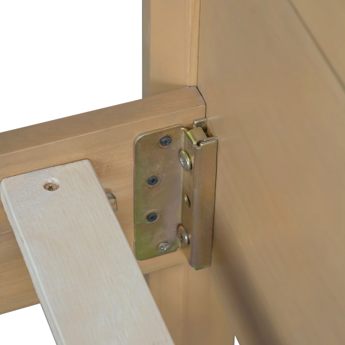 PINE SOLID WOOD KING SIZE BED, SOLID AND STABLE, NO BOX SPRING NEEDED, RUSTIC YELLOW COLOR、、eastwooduniform