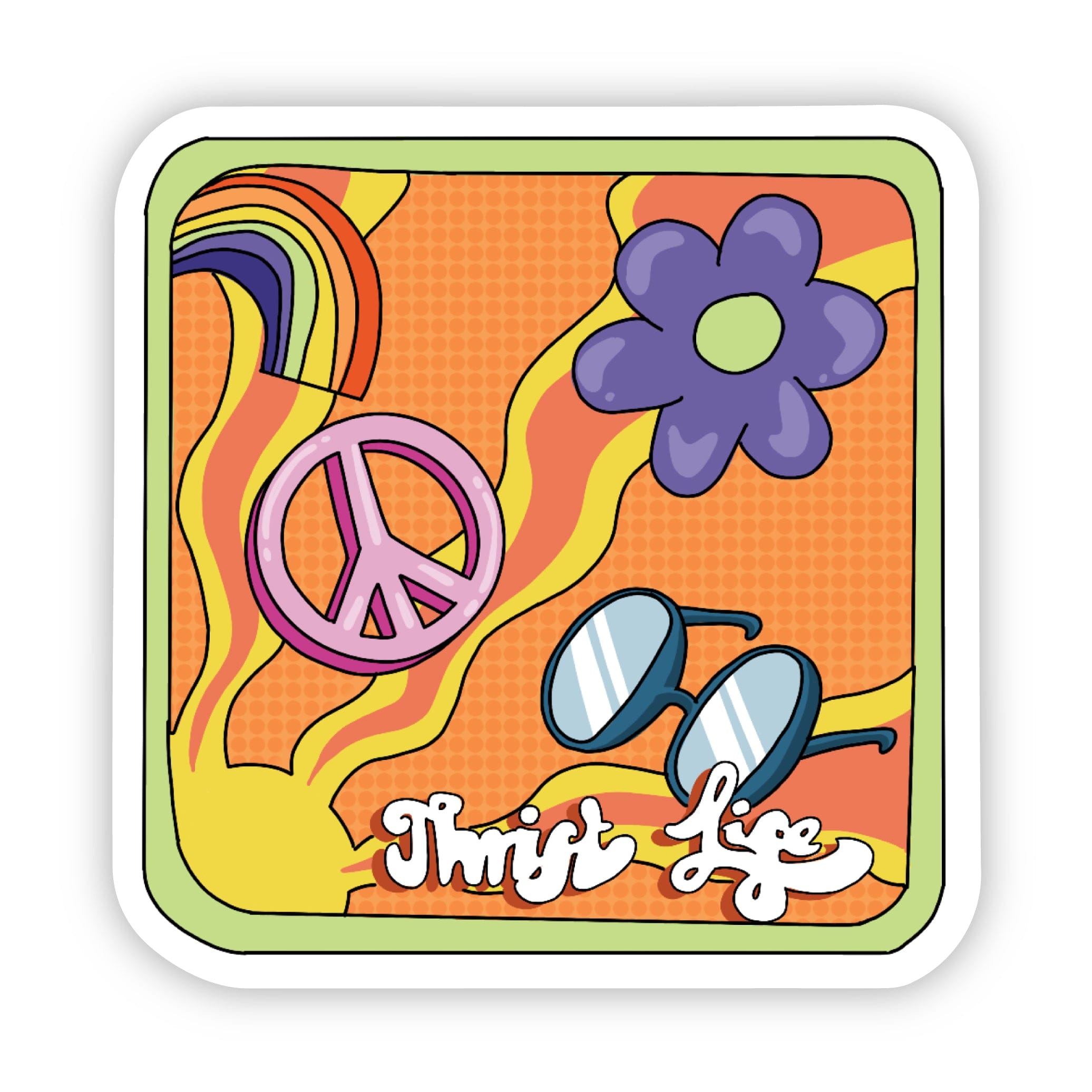  Thrift Life 70s Retro Sticker、mySite、elrpsem3k