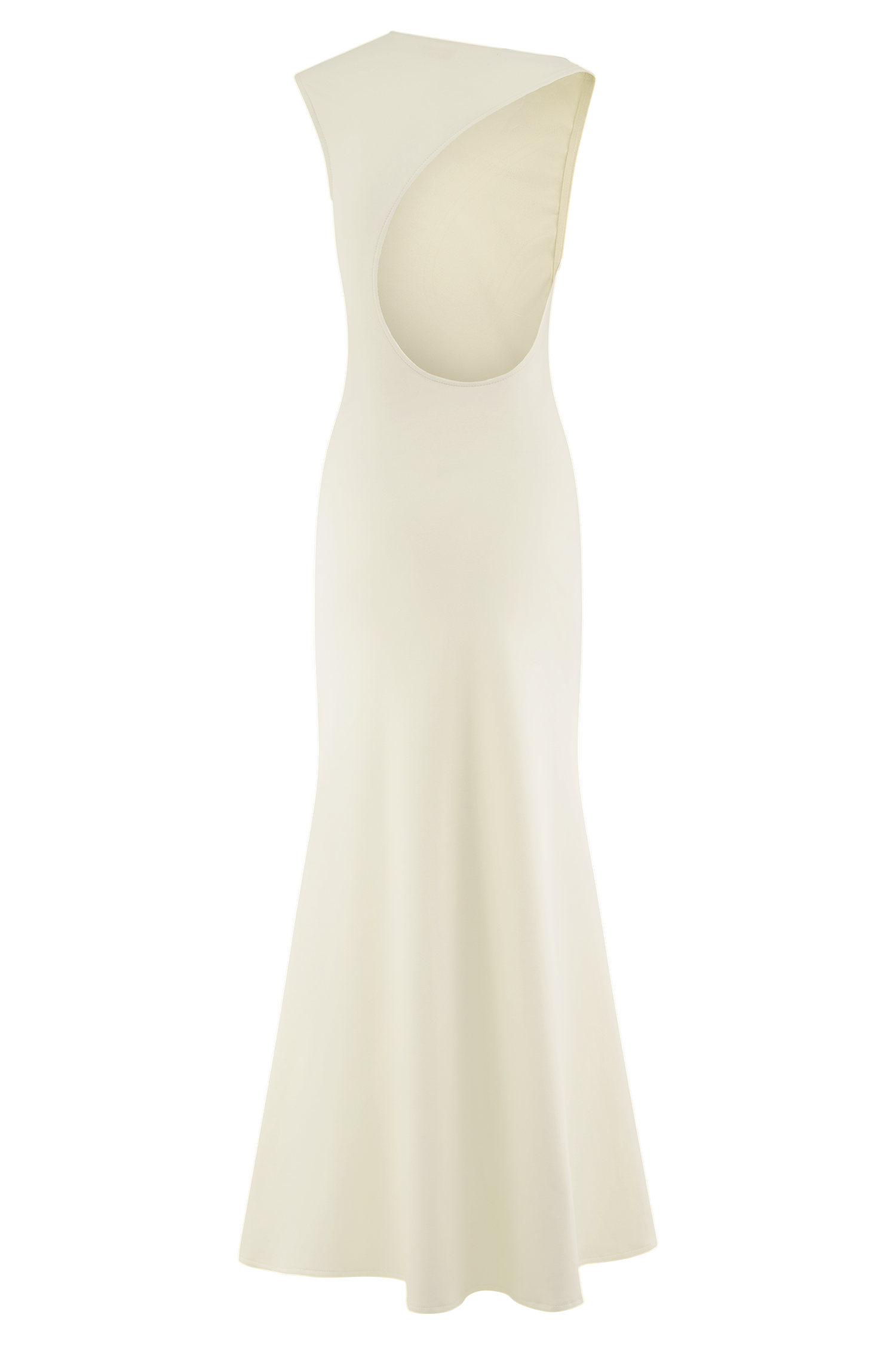 Katerina Scuba Jersey Cut Out Maxi Dress - Ivory、mySite、solidvoid
