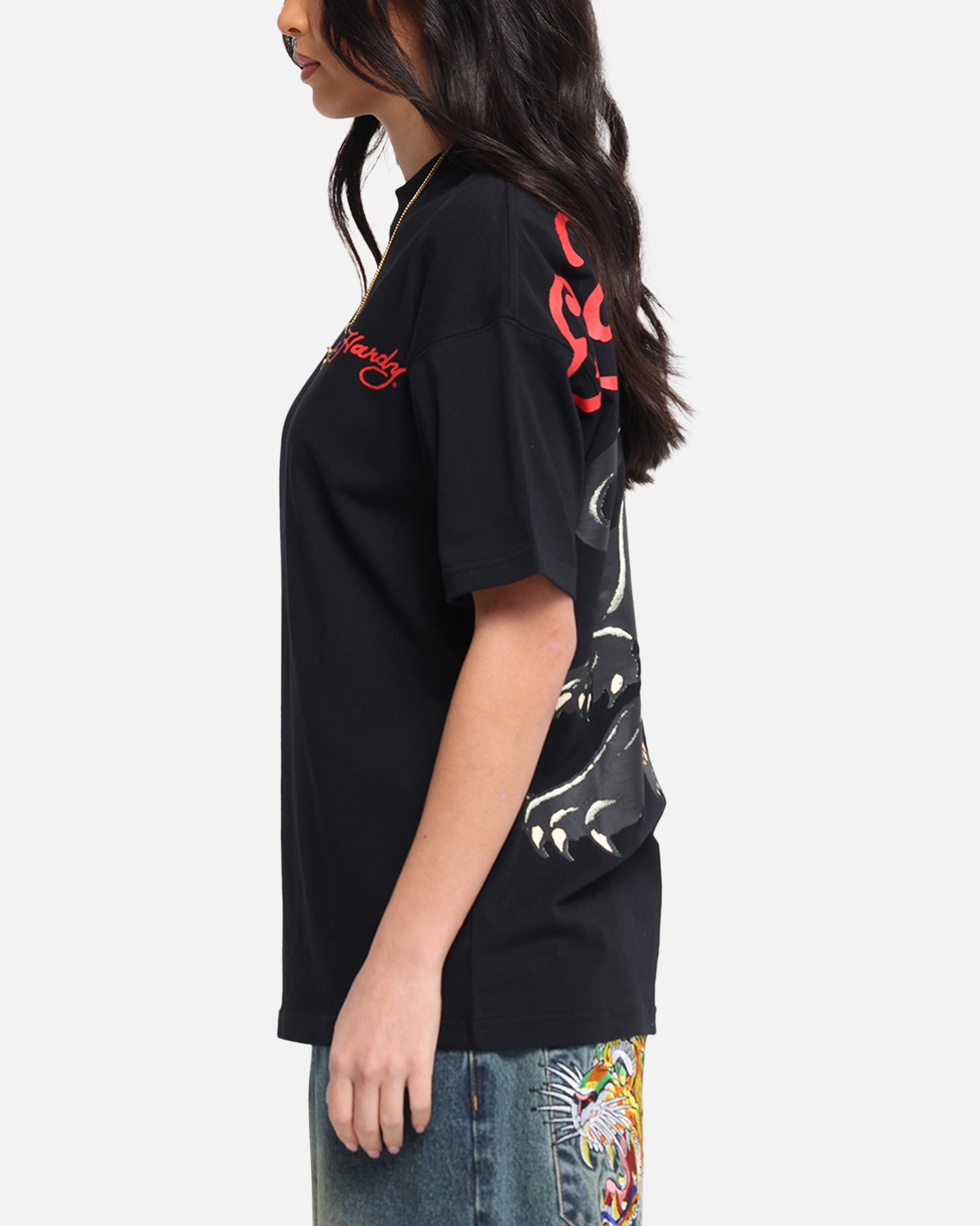 Ed Hardy Oversized Panther T-Shirt Black、mySite、zt4zffjzw