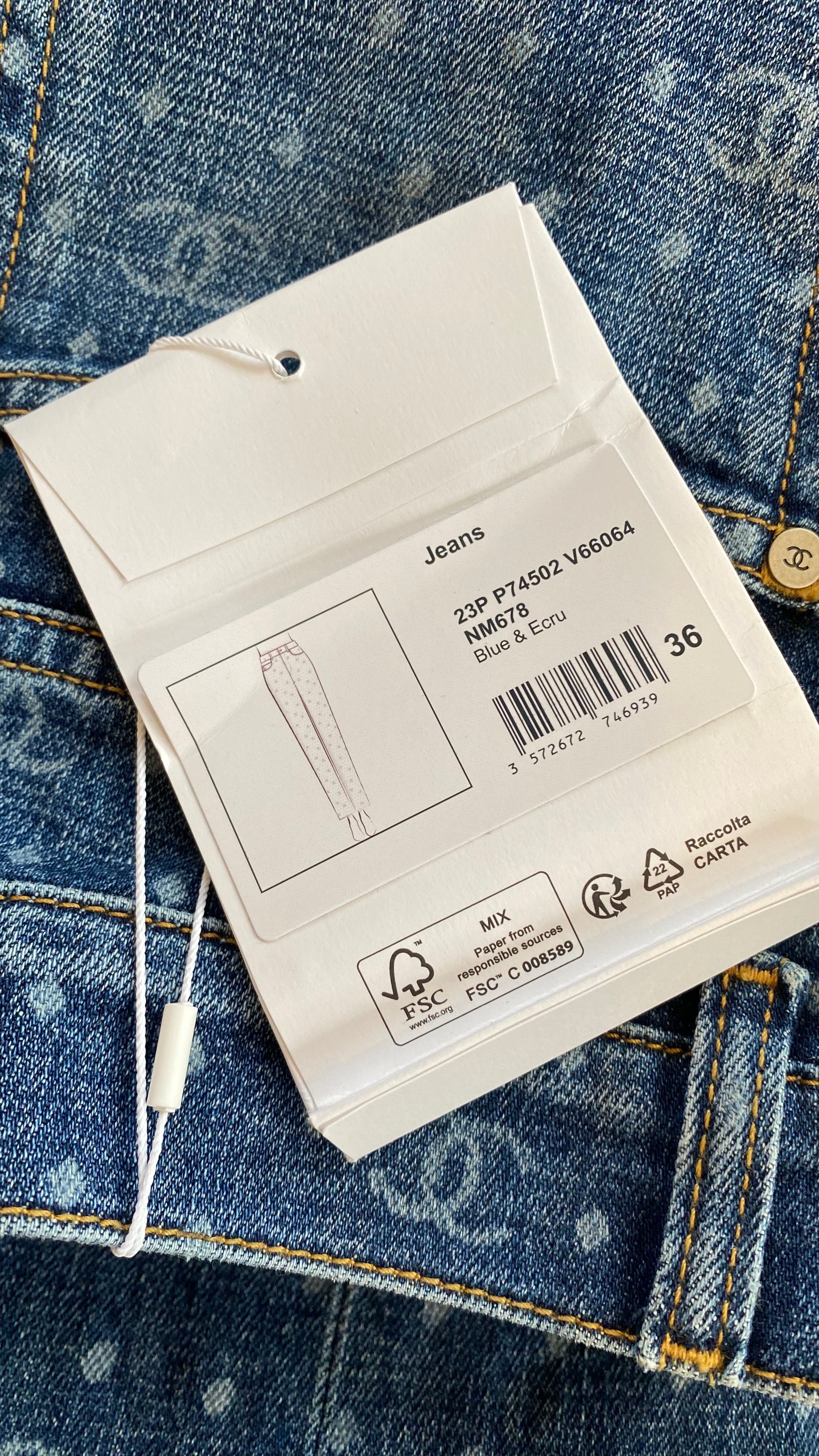 Chanel printed jeans with CC logo、mySite、garminoutage.com