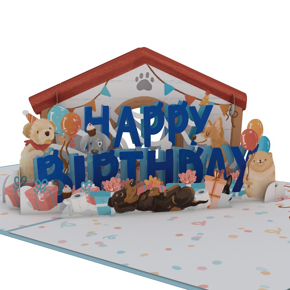 Happy Birthday Dogs Pop-Up Card and Sentiment Set for Mom、mySite、solidvoid