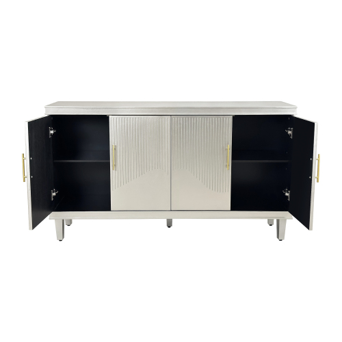 70.07"Large Size 4 Door Cabinet, Suitable For Living Room, Kitchen, Bedroom, Corridor (Champagne)、、xpatfood