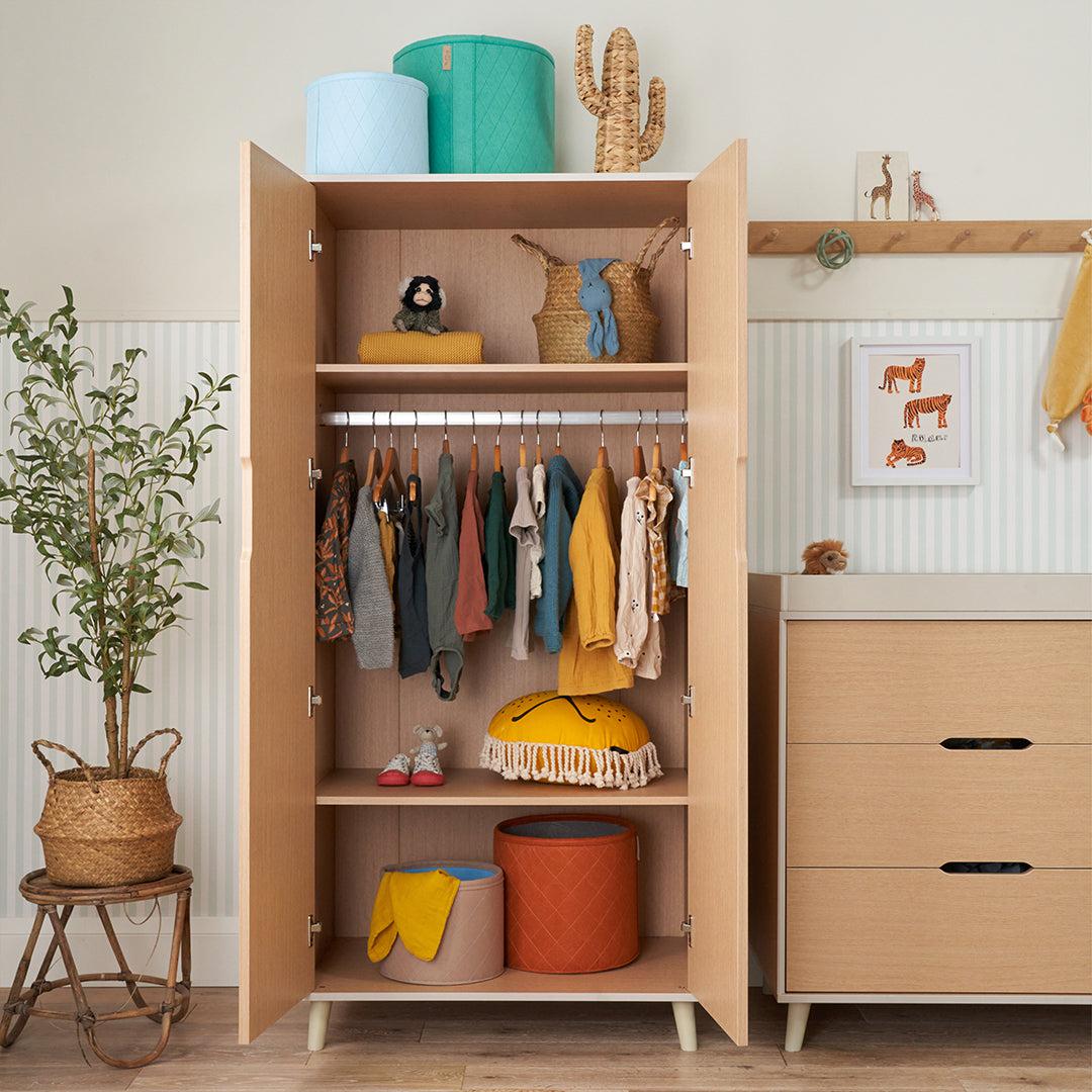  Tutti Bambini Fika Wardrobe - Light Oak/White Sand、mySite、merchandisen