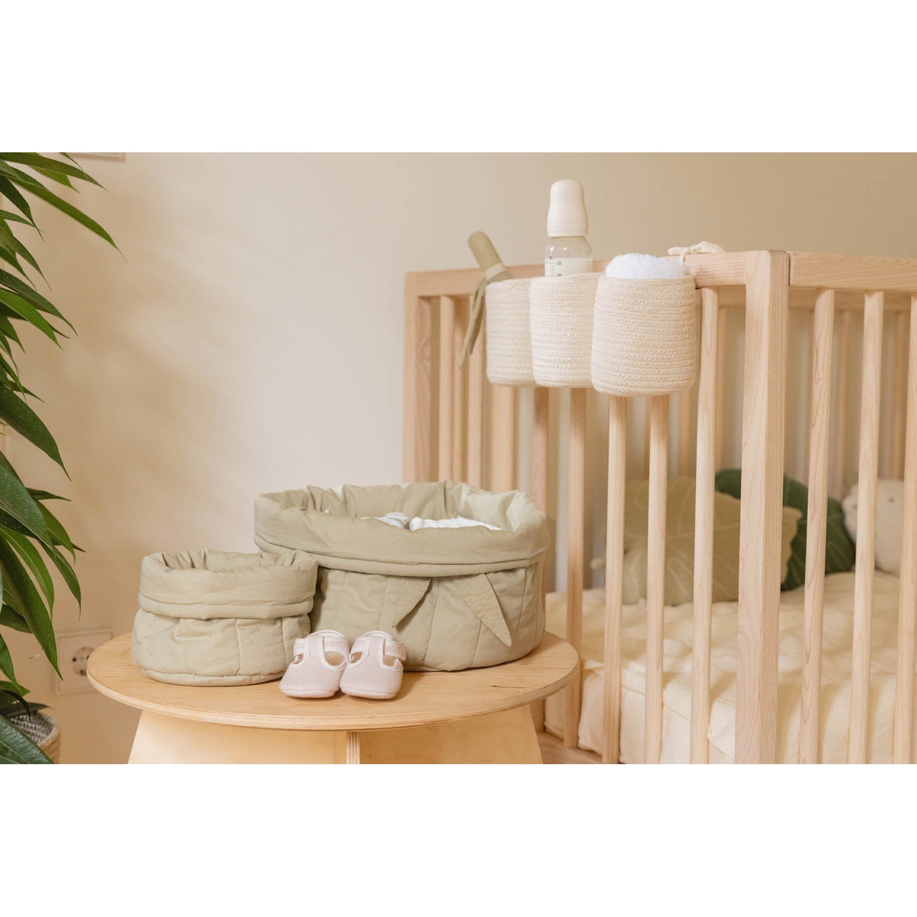 Bambie Olive Set of Two Quilted Baskets、mySite、gigharbornorthrealestate