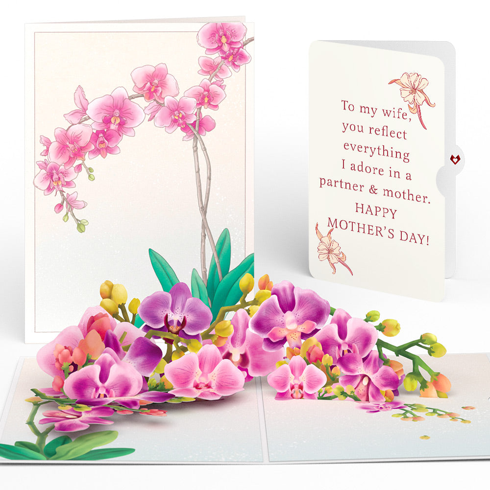 Watercolor Orchid Mother's Day Pop-Up Card and Sentiment Set for Wife、mySite、solidvoid