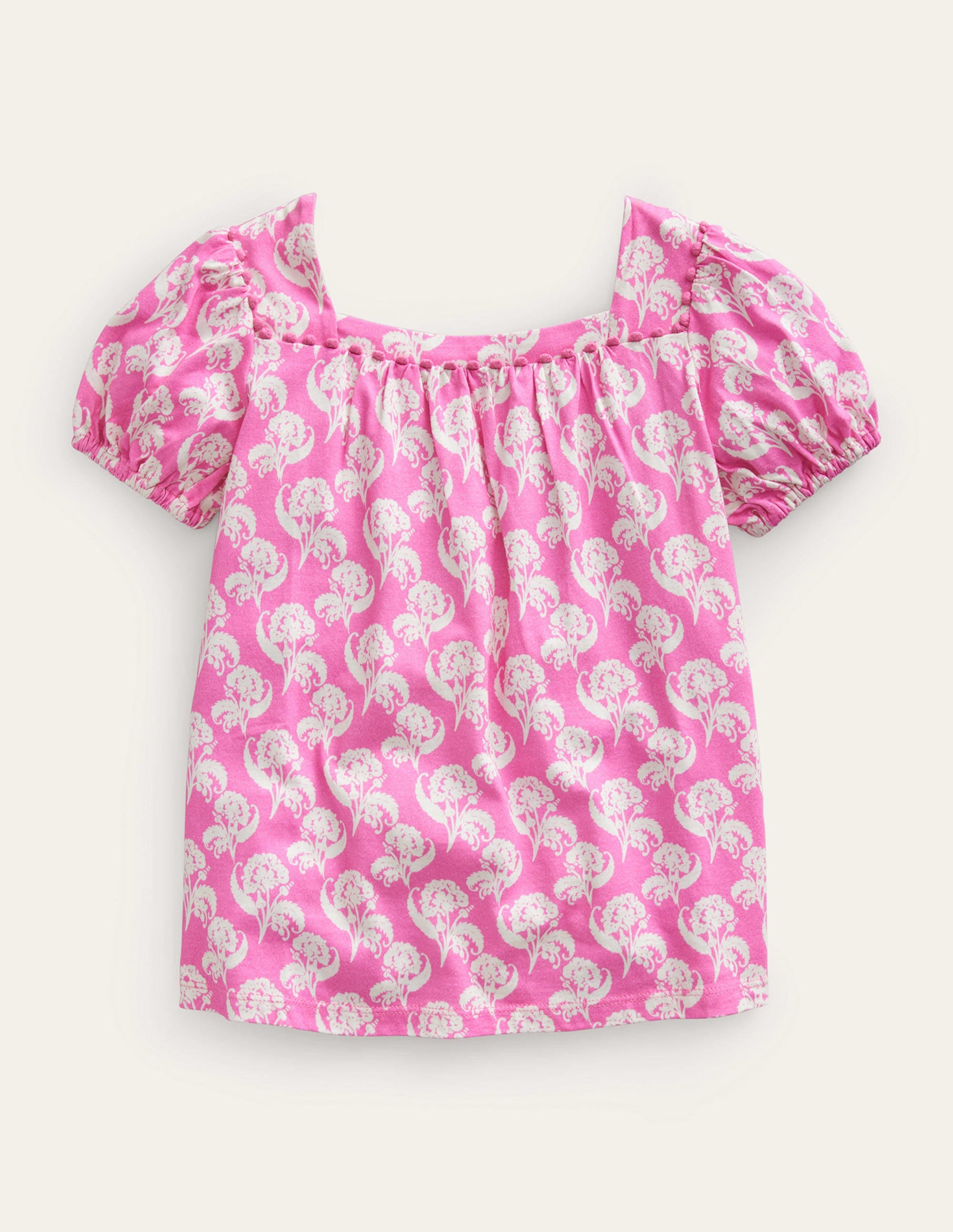  Printed Trim Top-Pink Floral、mySite、ashleygrahame