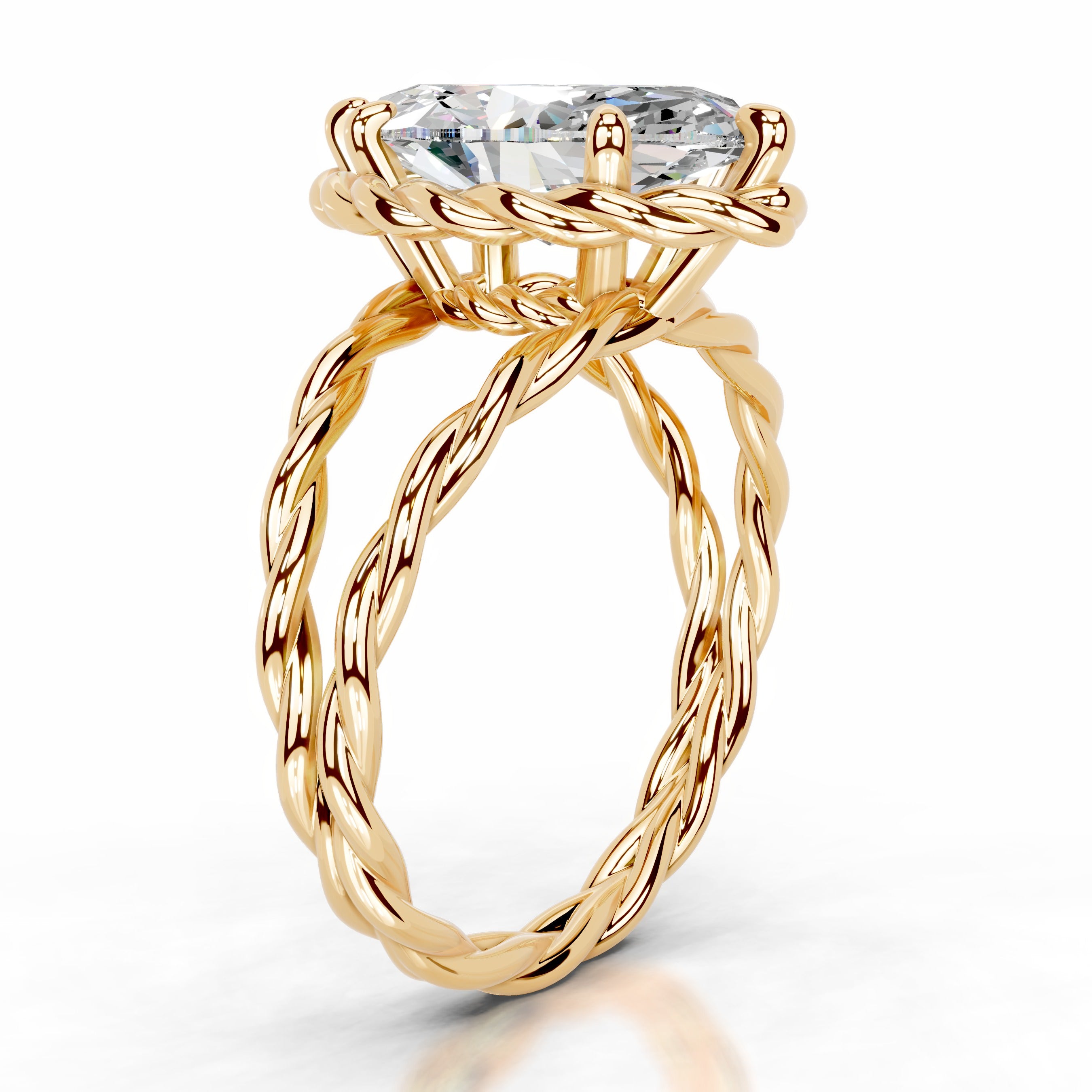 Yul Moissanite Ring - 18K Yellow Gold、mySite、hinf8tx79
