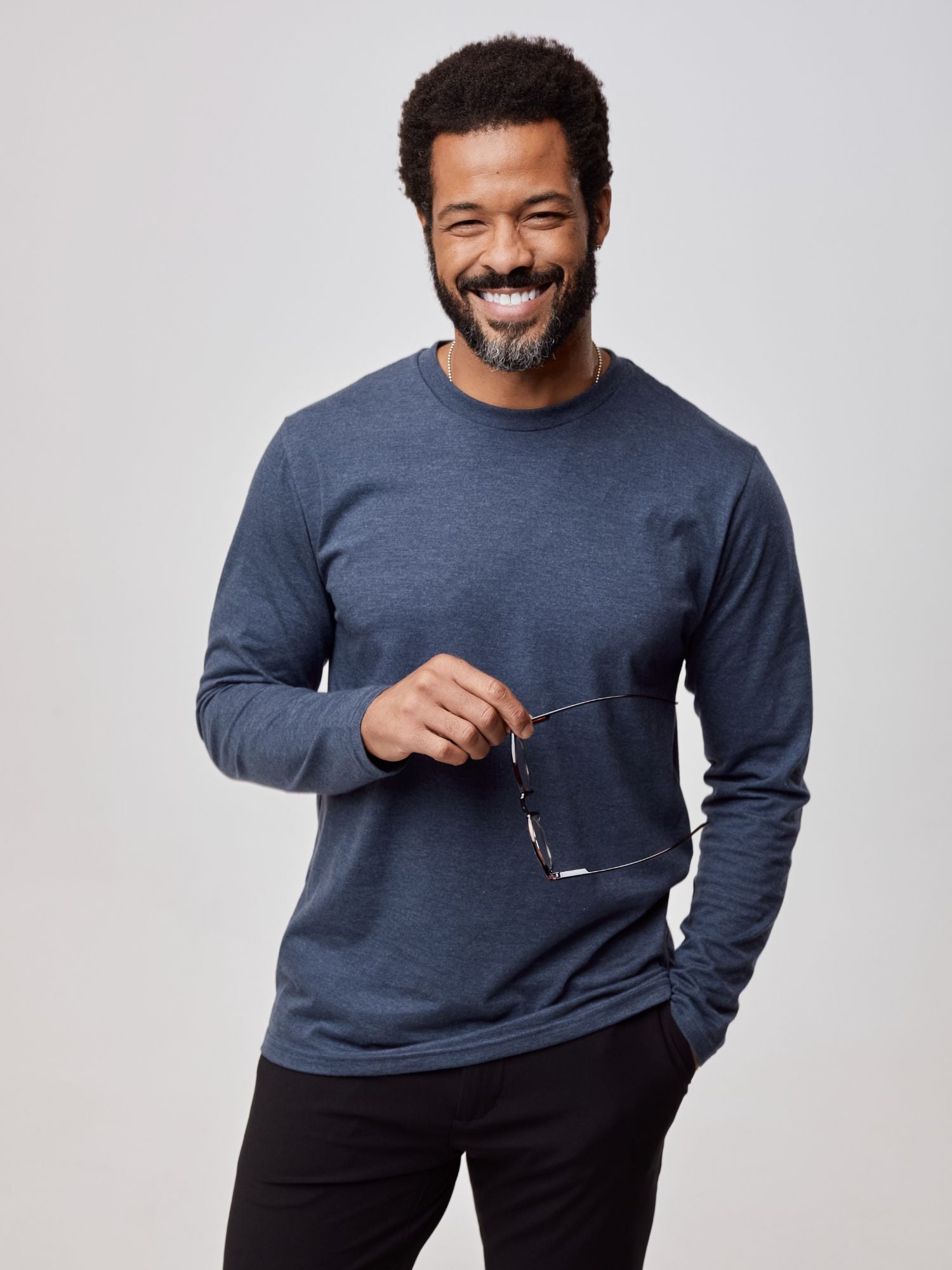  Navy Long Sleeve Crew Neck、mySite、ghnorth