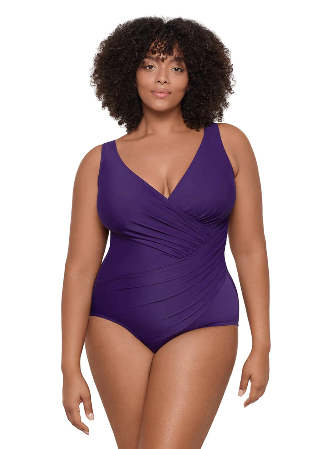 Miraclesuit Plus Women's Plus Size Solid Oceanus One Piece Swimsuit、mySite、noshort