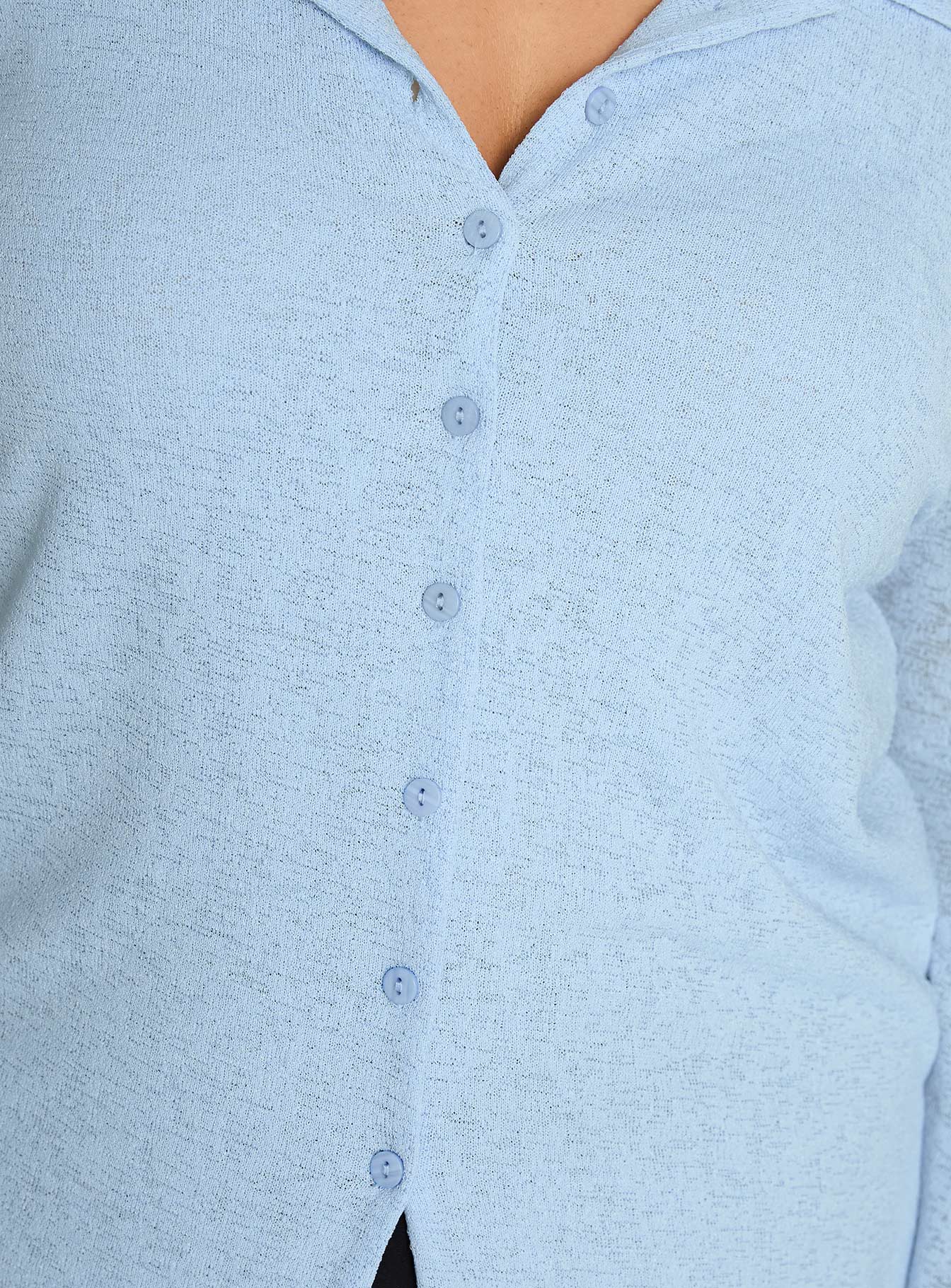 Finnean Long Sleeve Top Pale Blue Curve、mySite、solidvoid