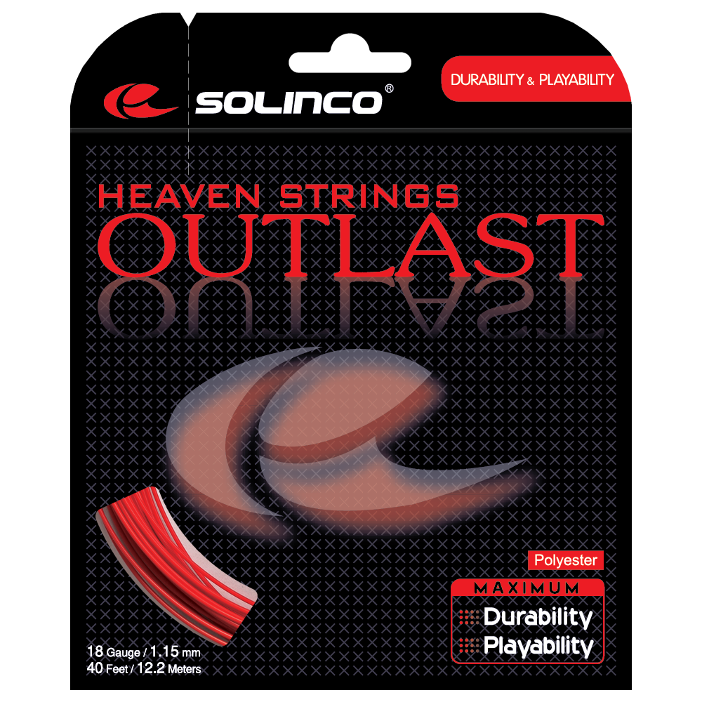 Solinco Outlast 16/1.30 Tennis String (Red)