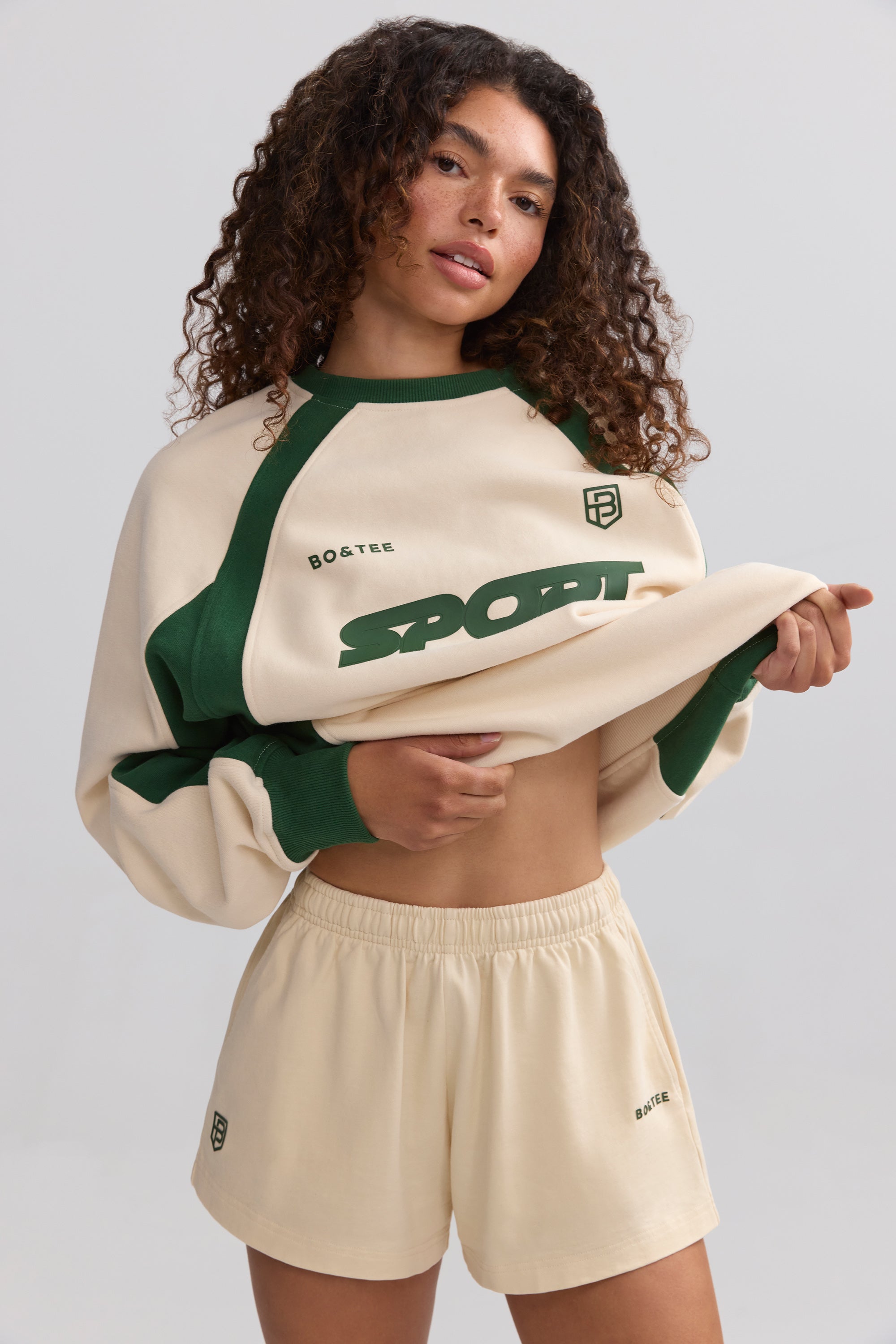 Elasticated Mini Shorts in Marble、mySite、solidvoid