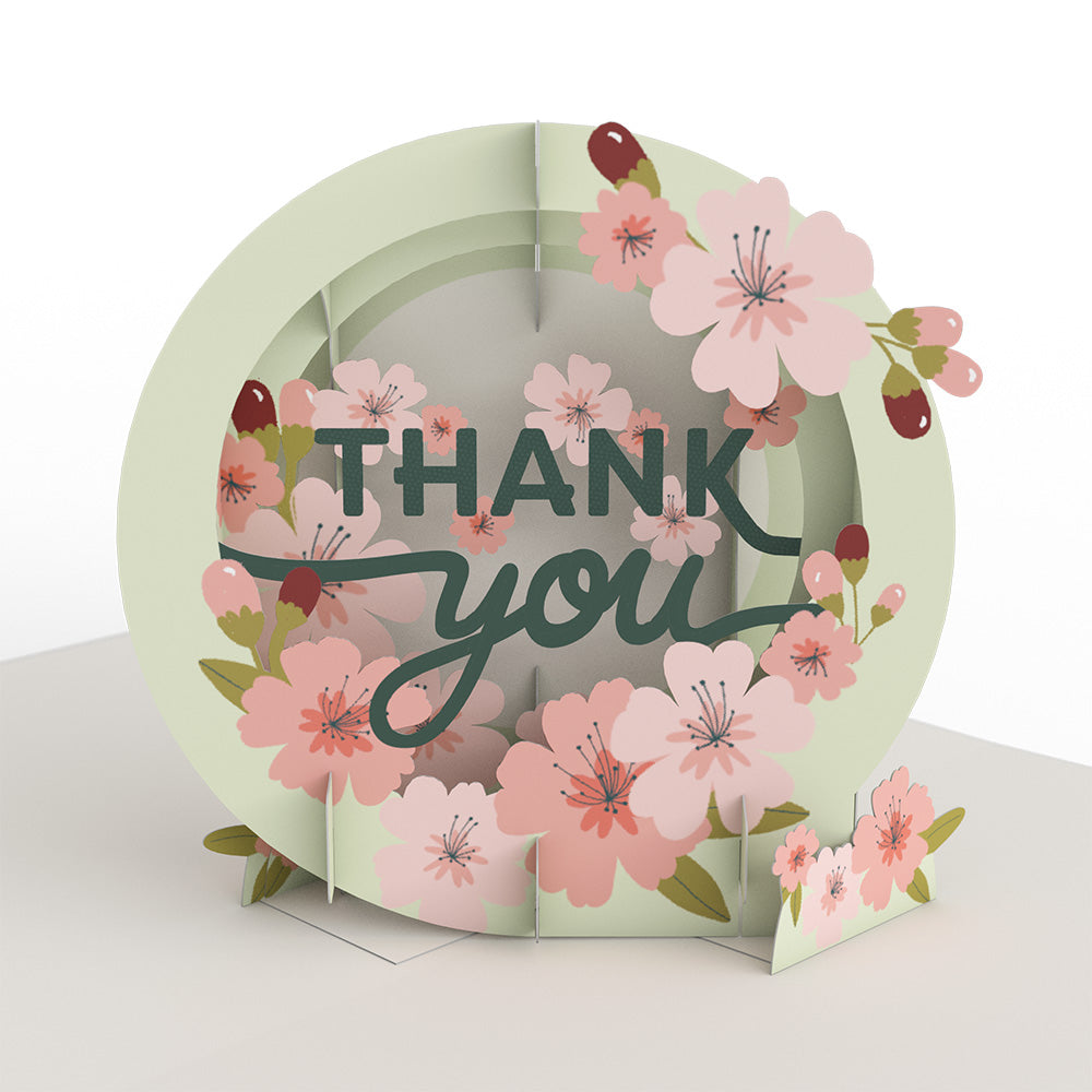 Cherry Blossom Thank You Box Set (12-Pack): Paperpop® Card、mySite、solidvoid