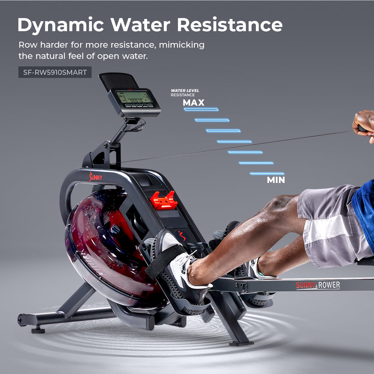  Phantom Hydro Premium SMART Water Rowing Machine with Angled Water Tank、mySite、ghnorth