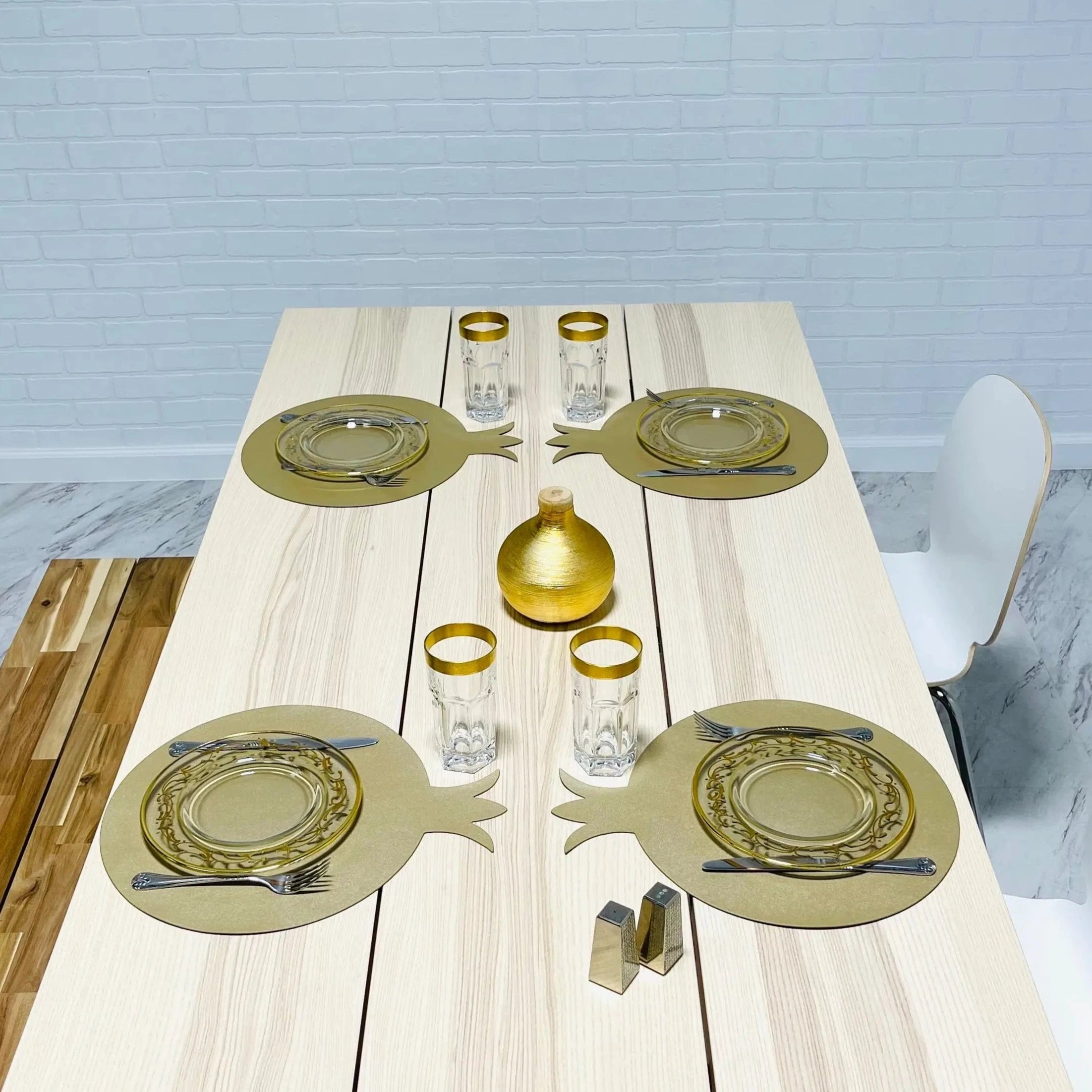 6 Pack Faux Leather Pomegranate Placemats - (Choice of Color)、mySite、topwebapps