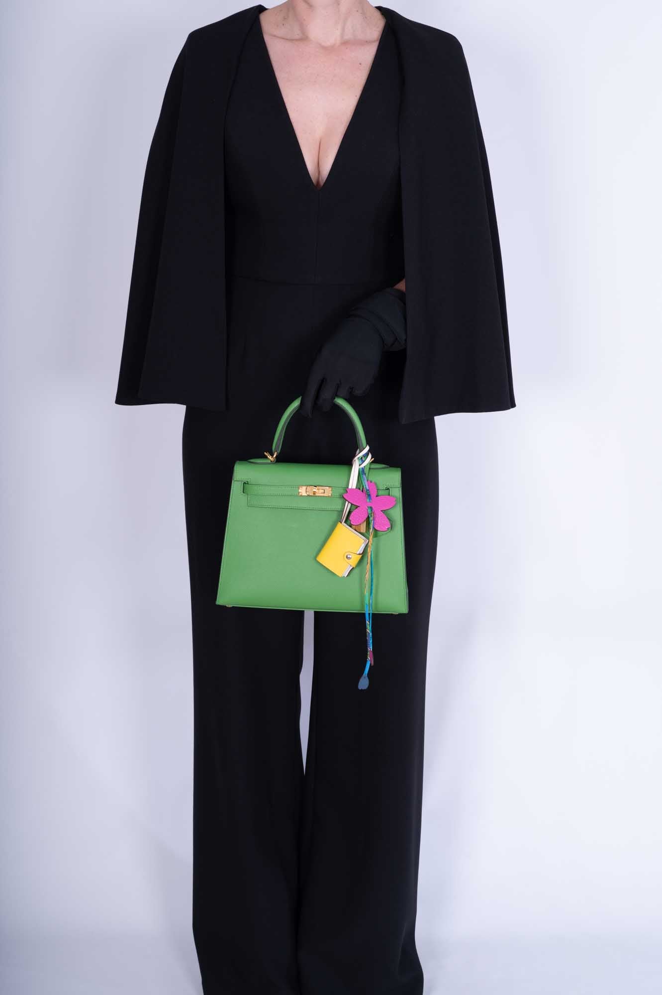 Hermès Kelly 25 Sellier Vert Yucca Epsom Gold Hardware、mySite、garminoutage.com