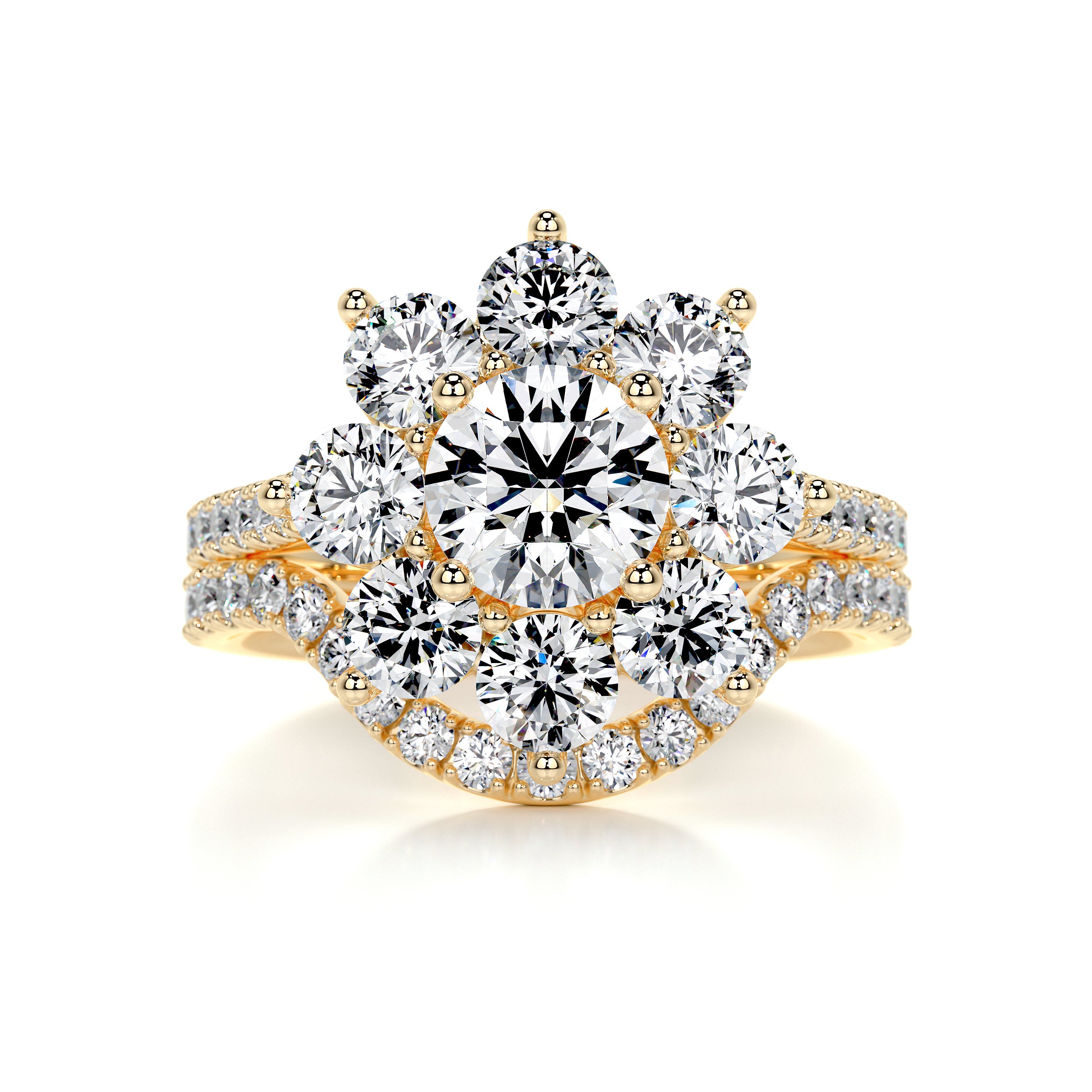 La Fleur Diamond Bridal Set -18K Yellow Gold、mySite、hinf8tx79
