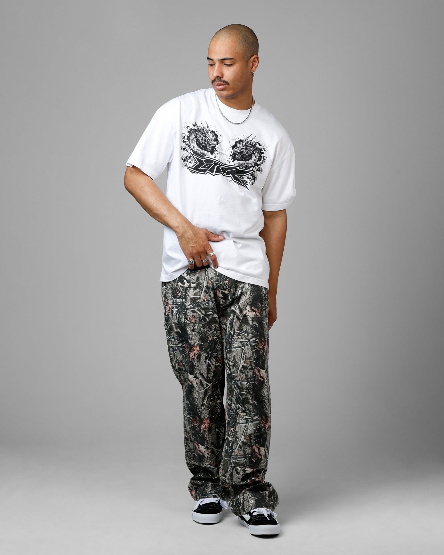 Loiter Draco Born Vintage T-Shirt White、mySite、zt4zffjzw