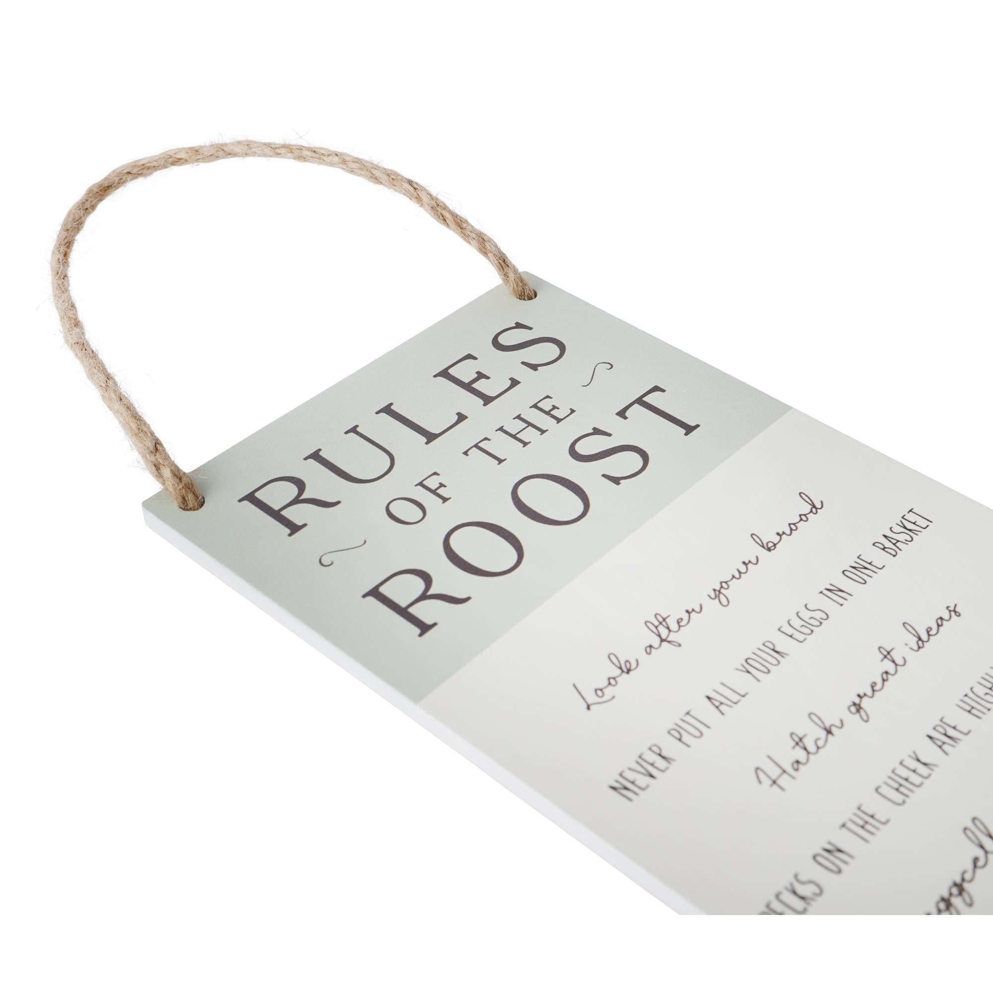 Bramble Farm 'Rules Of The Roost' Kitchen Sign、mySite、g9winljtr