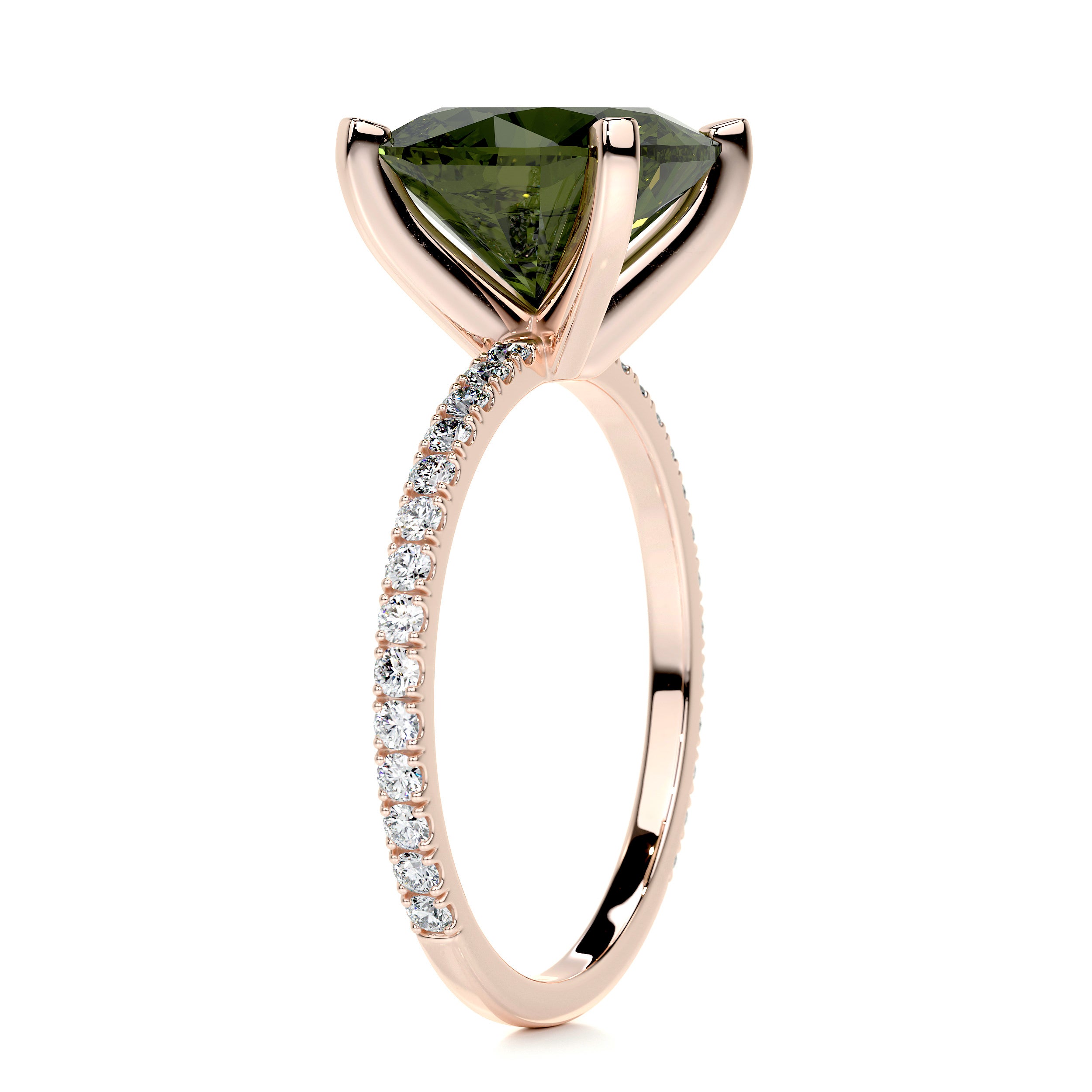 Stephanie Gemstone & Diamonds Ring (6 Carat) -14K Rose Gold、mySite、hinf8tx79