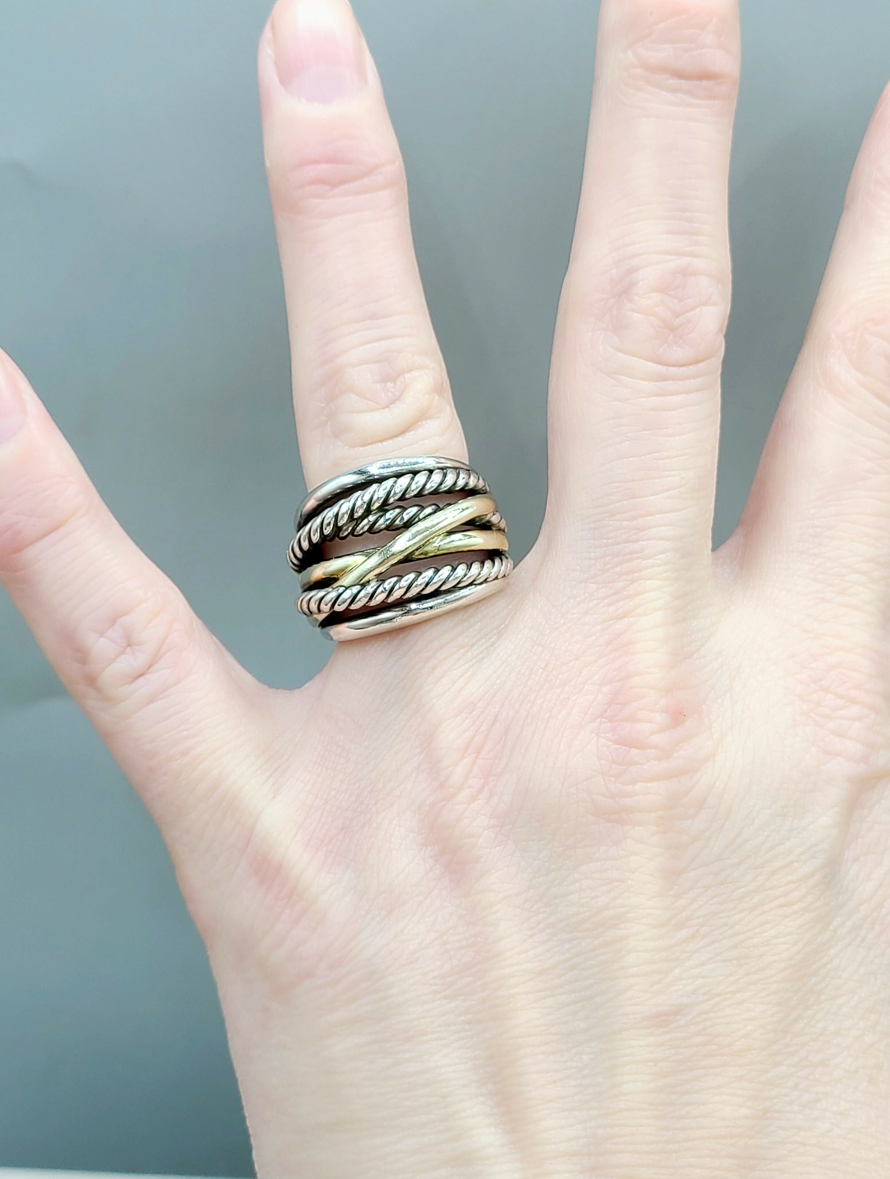 David Yurman Crossover Ring Wide with Gold、mySite、hinf8tx79