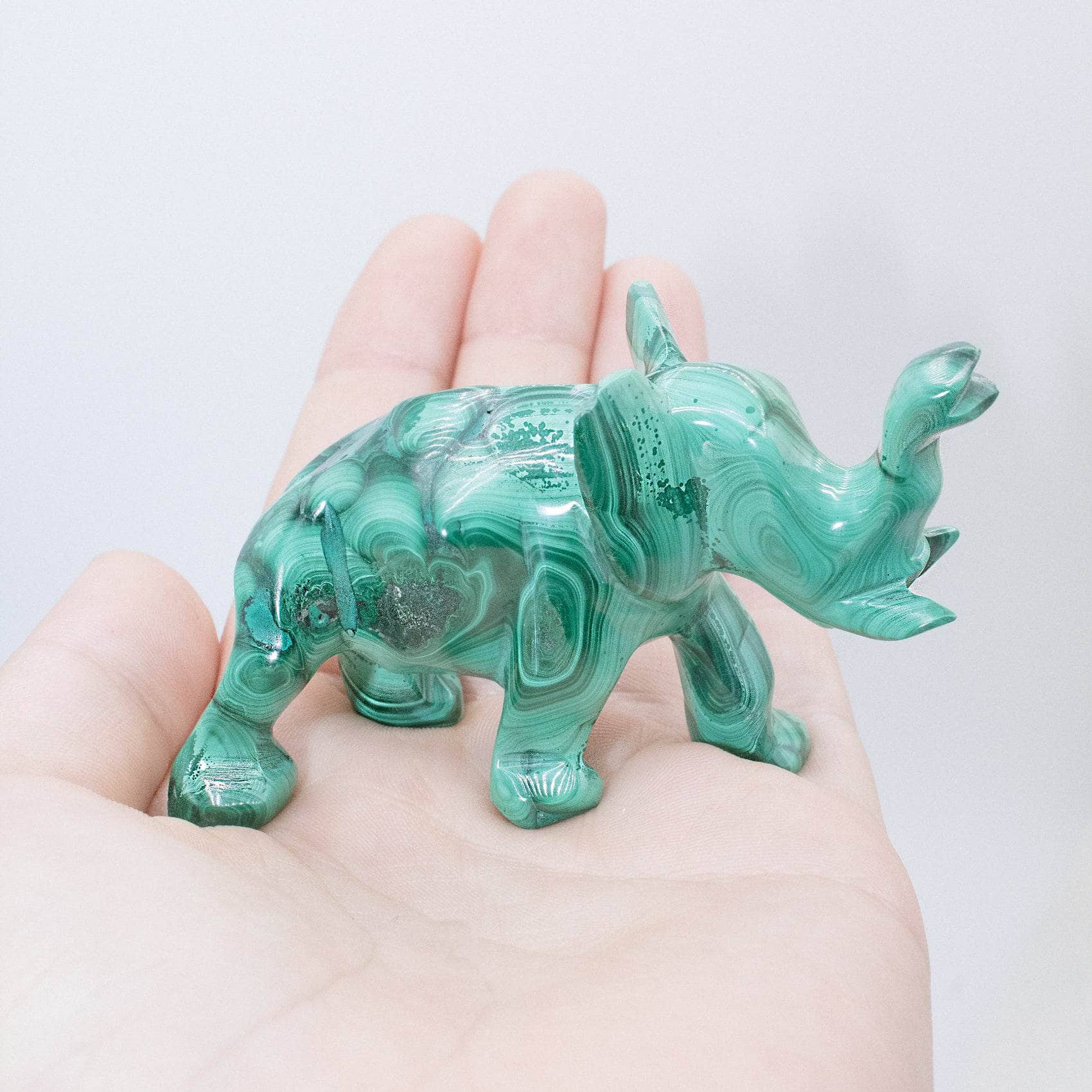 Genuine Malachite Elephants - Hand Carved - 1 of a Kind、mySite、hinf8tx79