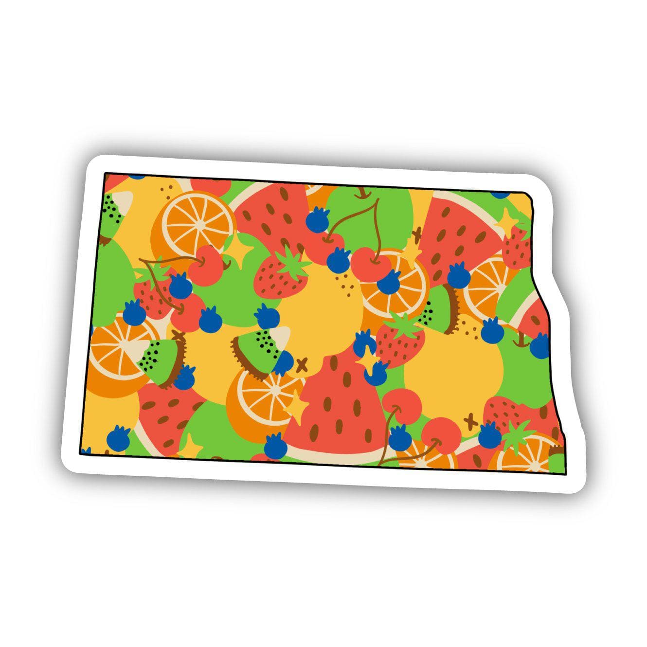  North Dakota Fruit Pattern Sticker、mySite、ghnorth