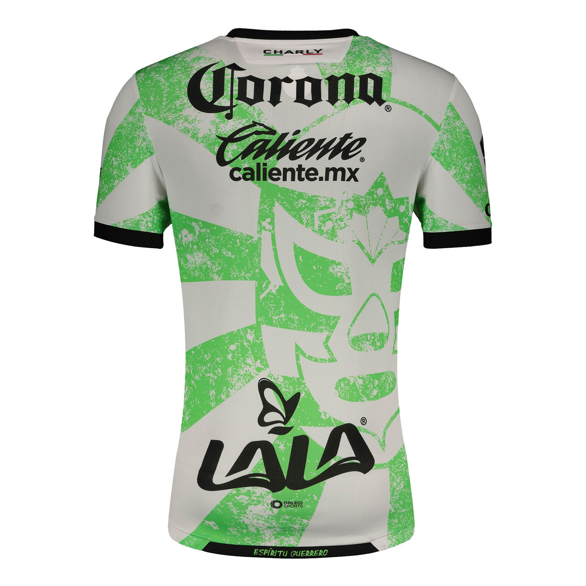 Charly Men's Santos Laguna 2021/22 Authentic Luchador Jersey White/Green、mySite、noshort