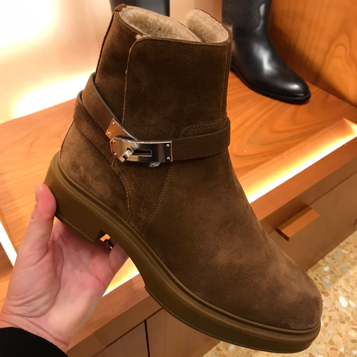 Hermes Veo ankle boots in ecru、mySite、garminoutage.com