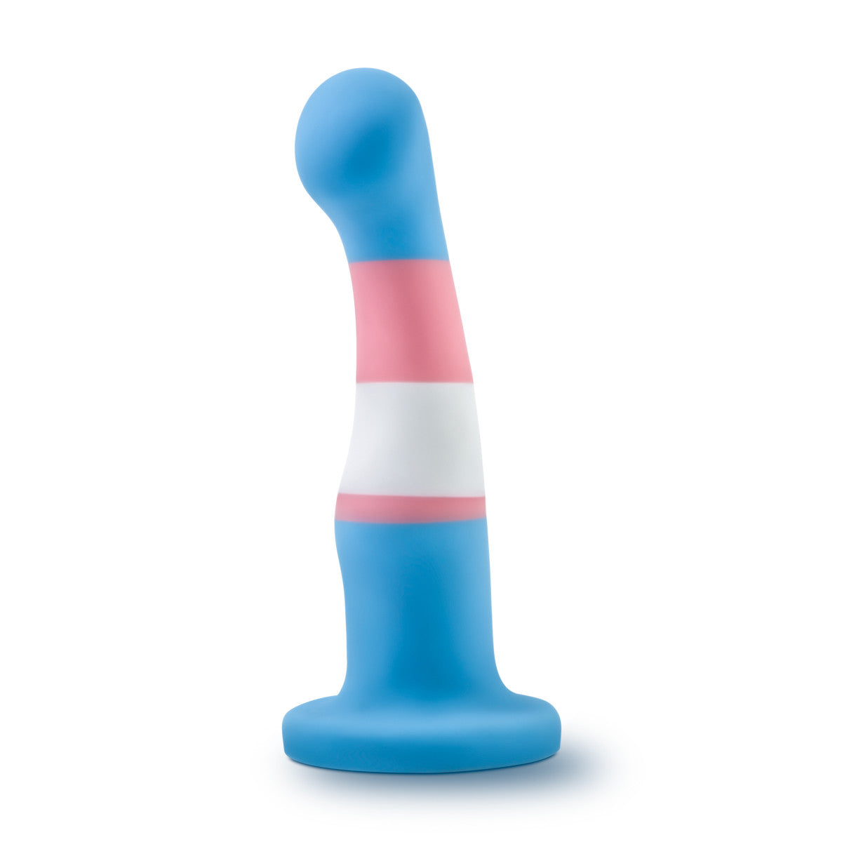 Avant By Blush® | Pride True Blue P2: Artisan 6 Inch Curved P-Spot / G-Spot Dildo with Suction Cup Base - Elegantly Made with Smooth Ultrasilk® Purio™ Silicone、mySite、bottomscart