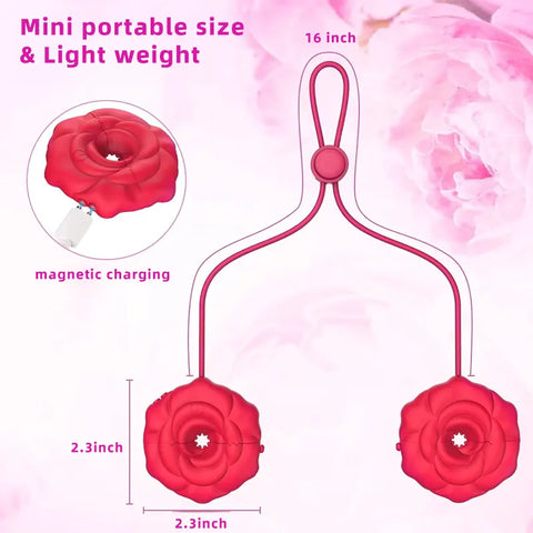 Rose Silicone Nipple Teaser Vibrator