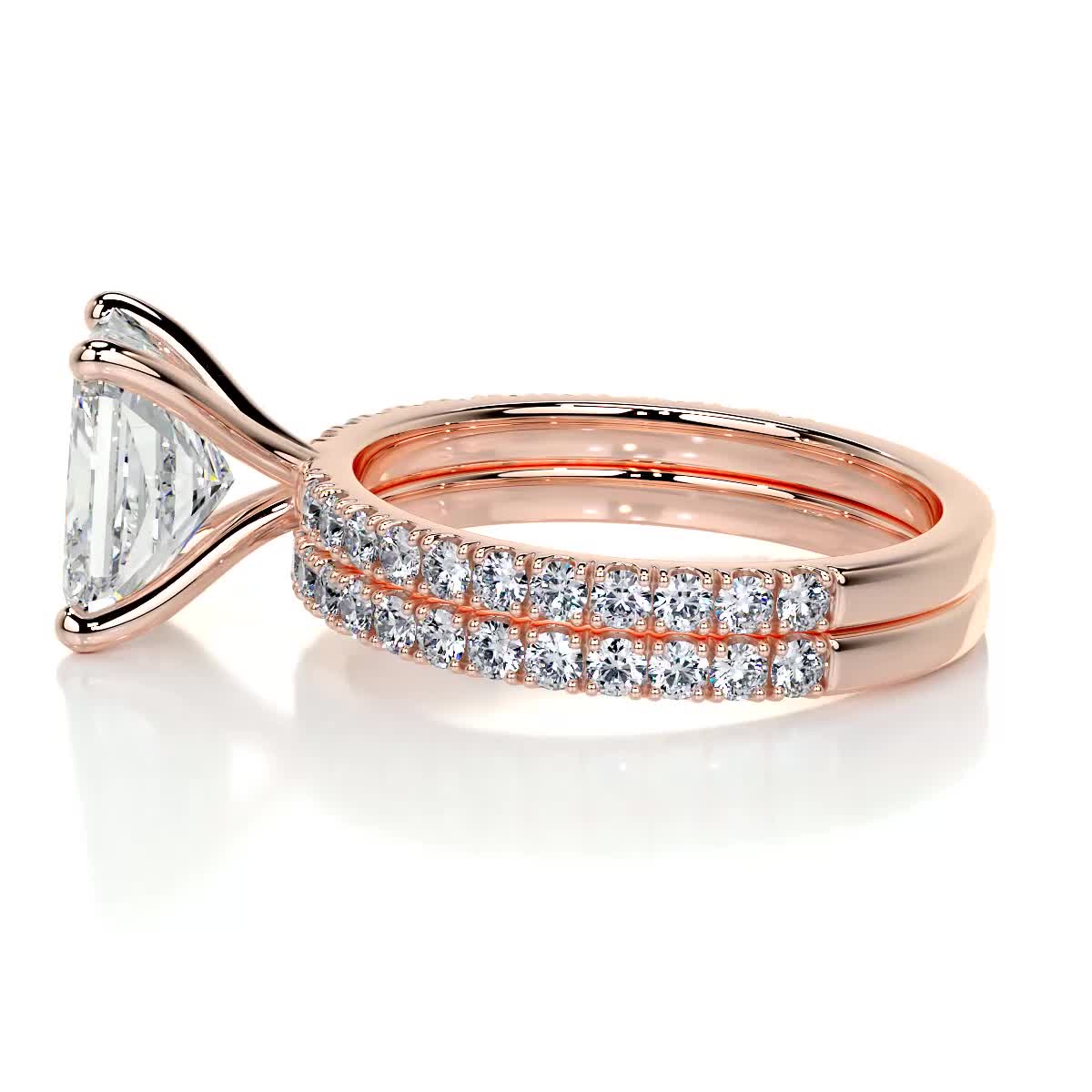 Audrey Lab Grown Diamond Bridal Set -14K Rose Gold、mySite、hinf8tx79