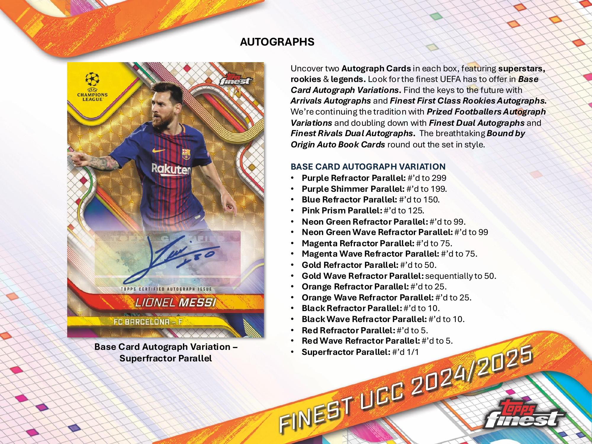 Topps Finest UEFA Club Competitions 2024/25 - Hobby Box、mySite、waistdrama