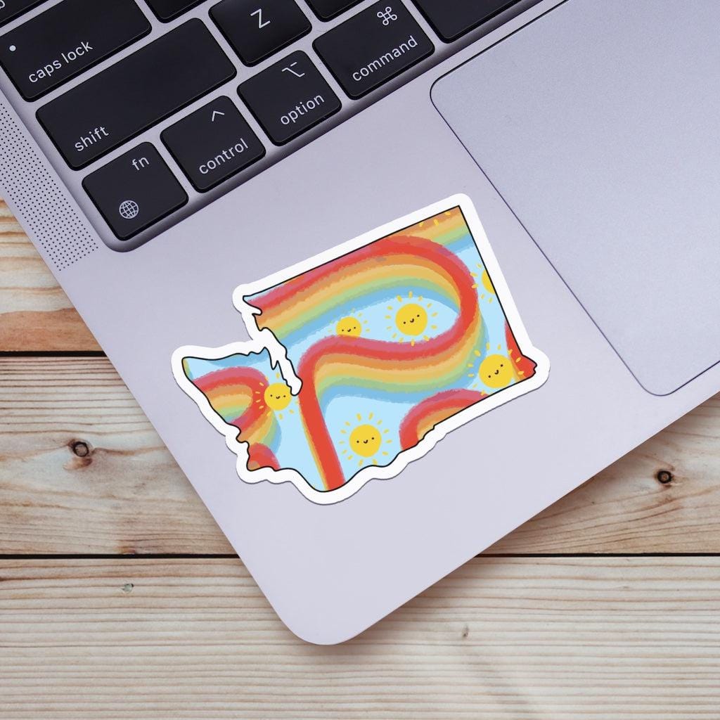  Washington Rainbow Fun Sticker、mySite、ghnorth