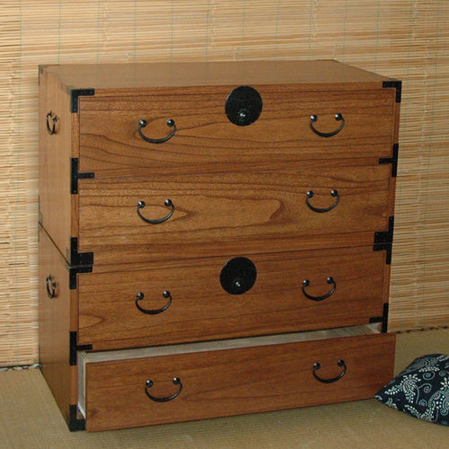 Two-Drawer Stackable Tansu in Teak Finish - Set of 2、mySite、topwebapps
