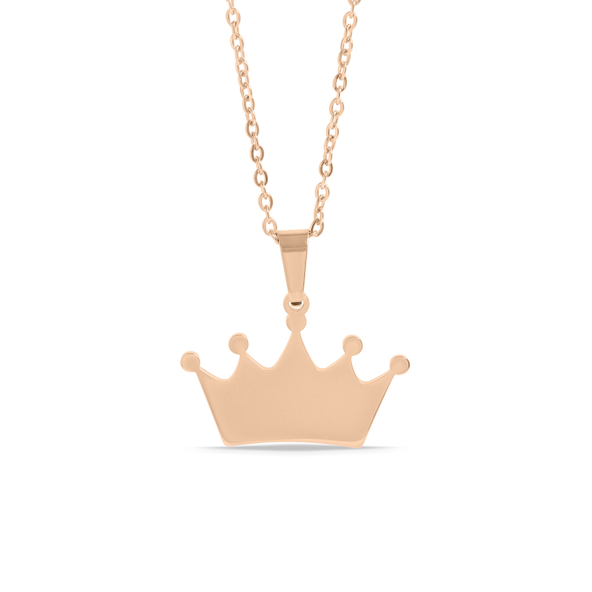 18K Gold PVD Stainless Steel Blank Crown Necklace / SBB0262、mySite、dreamappss